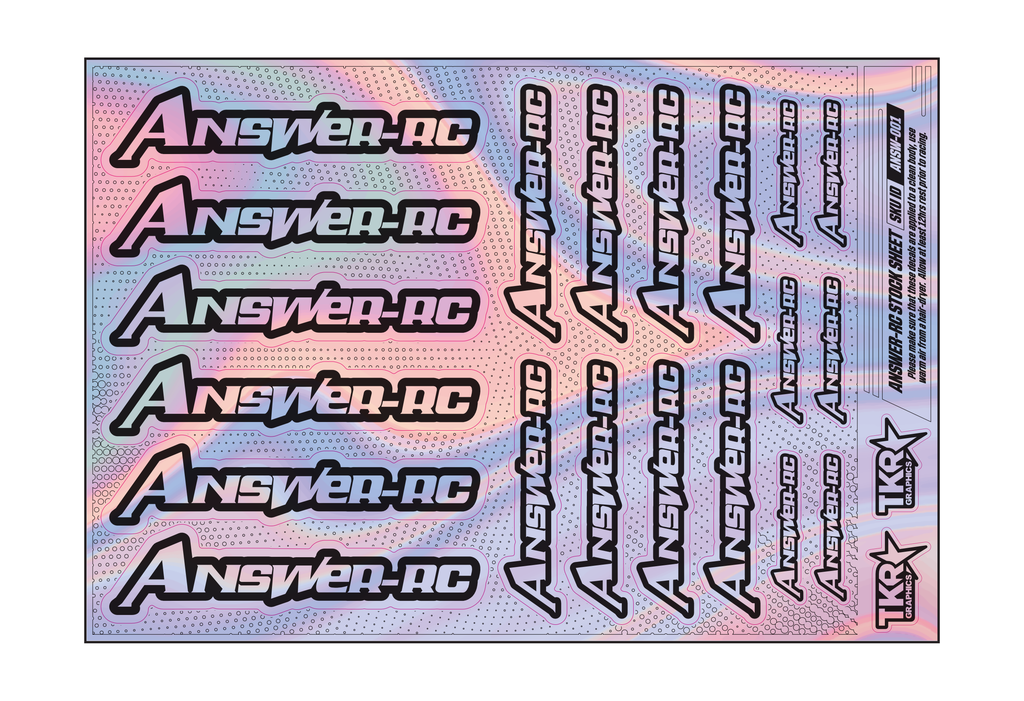 HOLOGRAPHIC ANSWER-RC A5 STOCK SHEET