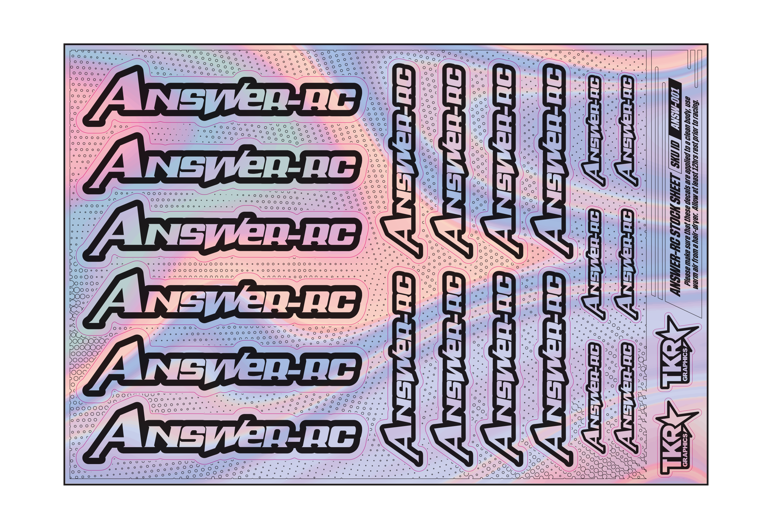 HOLOGRAPHIC ANSWER-RC A5 STOCK SHEET