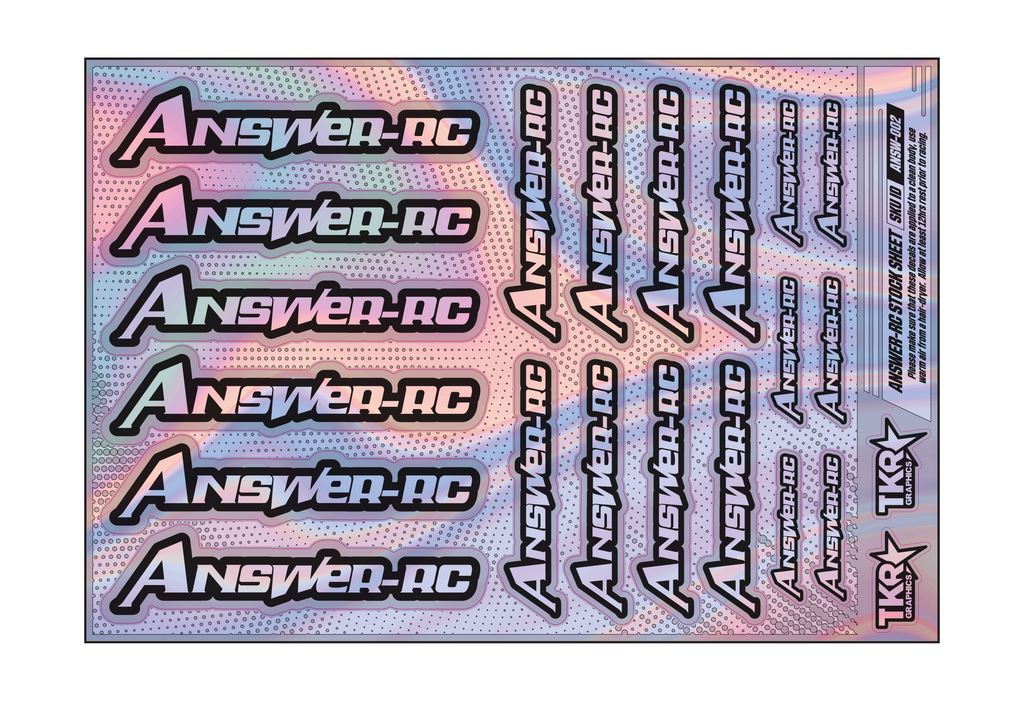 HOLOGRAPHIC ANSWER-RC A5 STOCK SHEET