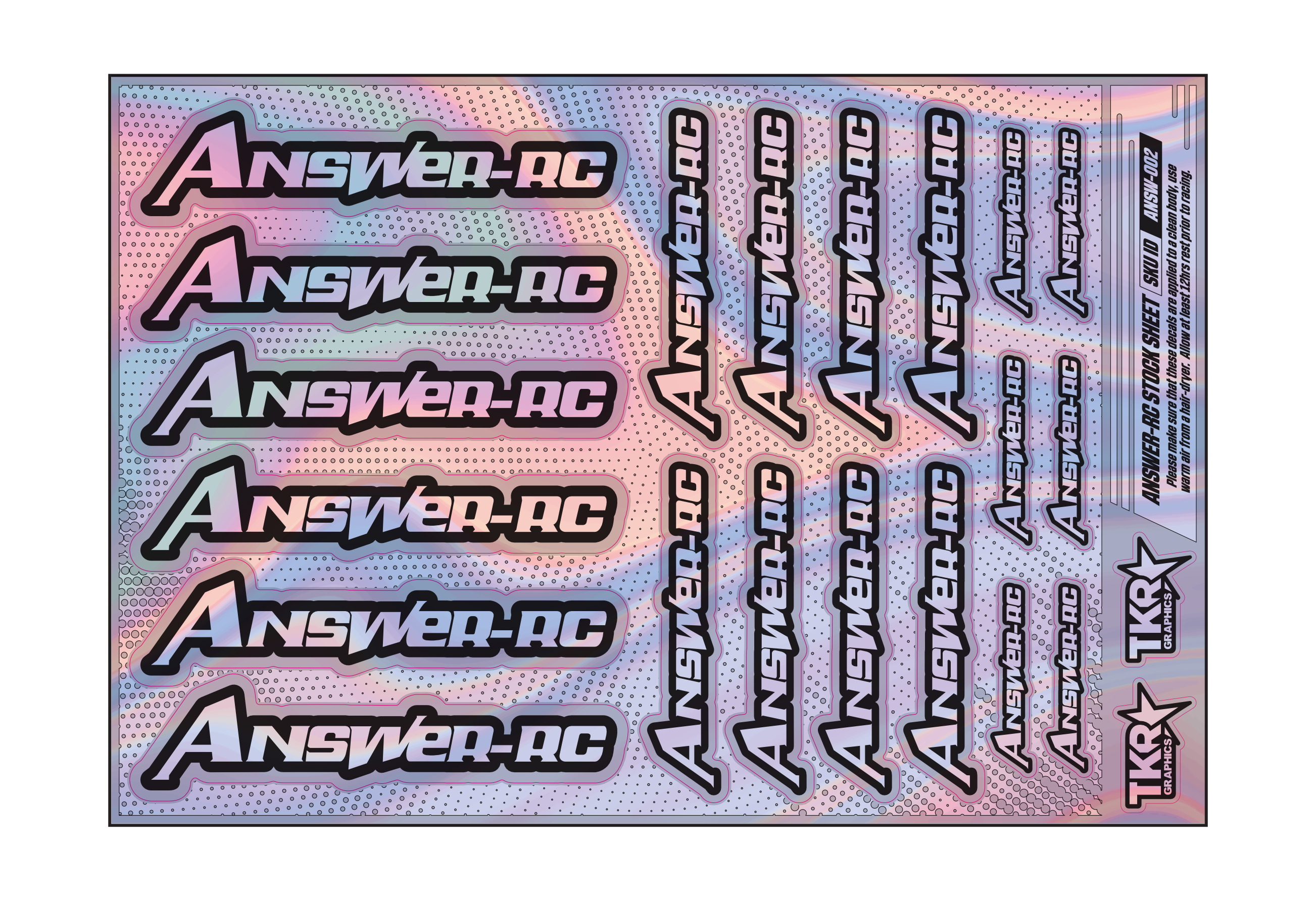 HOLOGRAPHIC ANSWER-RC A5 STOCK SHEET
