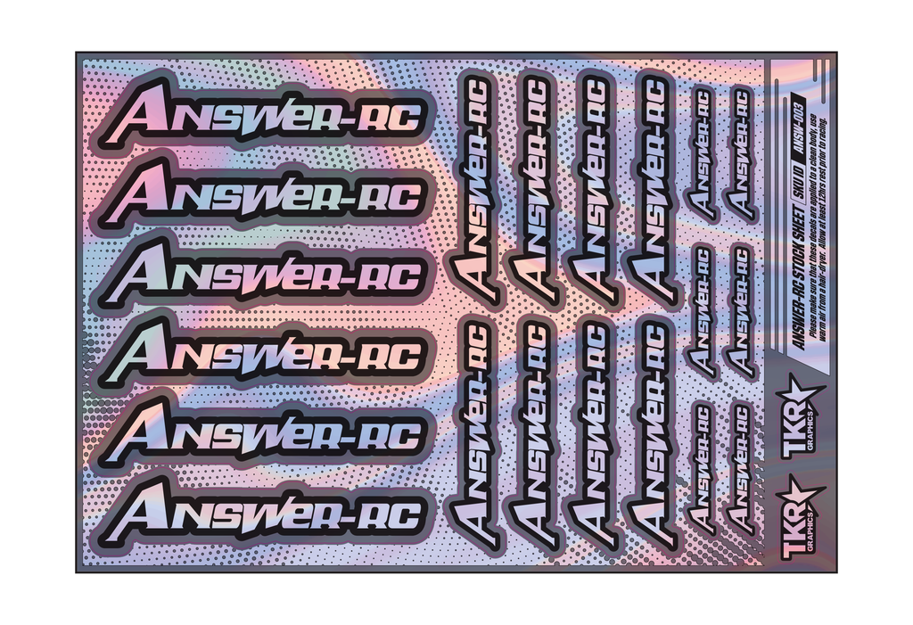 HOLOGRAPHIC ANSWER-RC A5 STOCK SHEET
