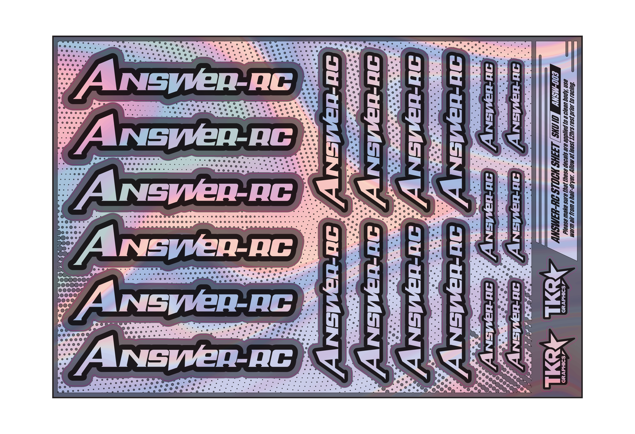 HOLOGRAPHIC ANSWER-RC A5 STOCK SHEET