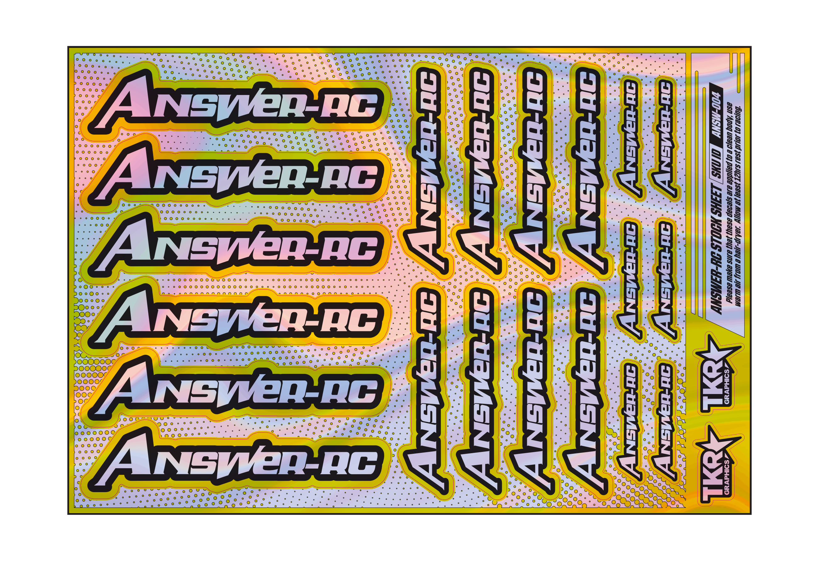HOLOGRAPHIC ANSWER-RC A5 STOCK SHEET