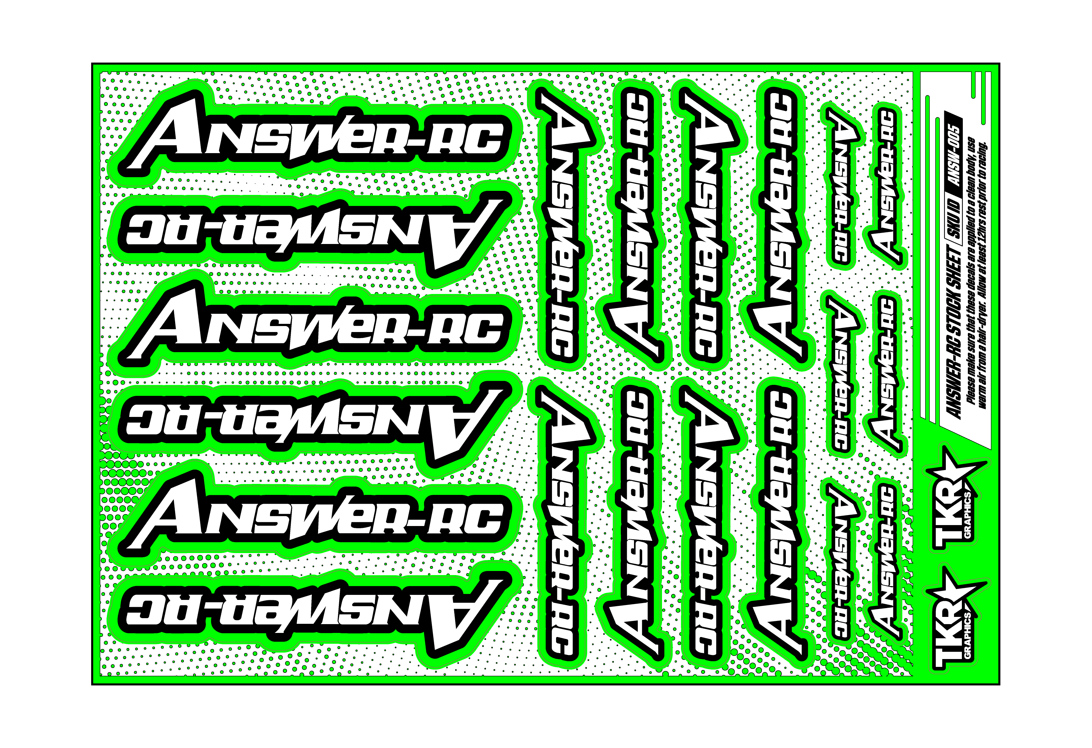 ANSWER-RC A5 STOCK SHEET