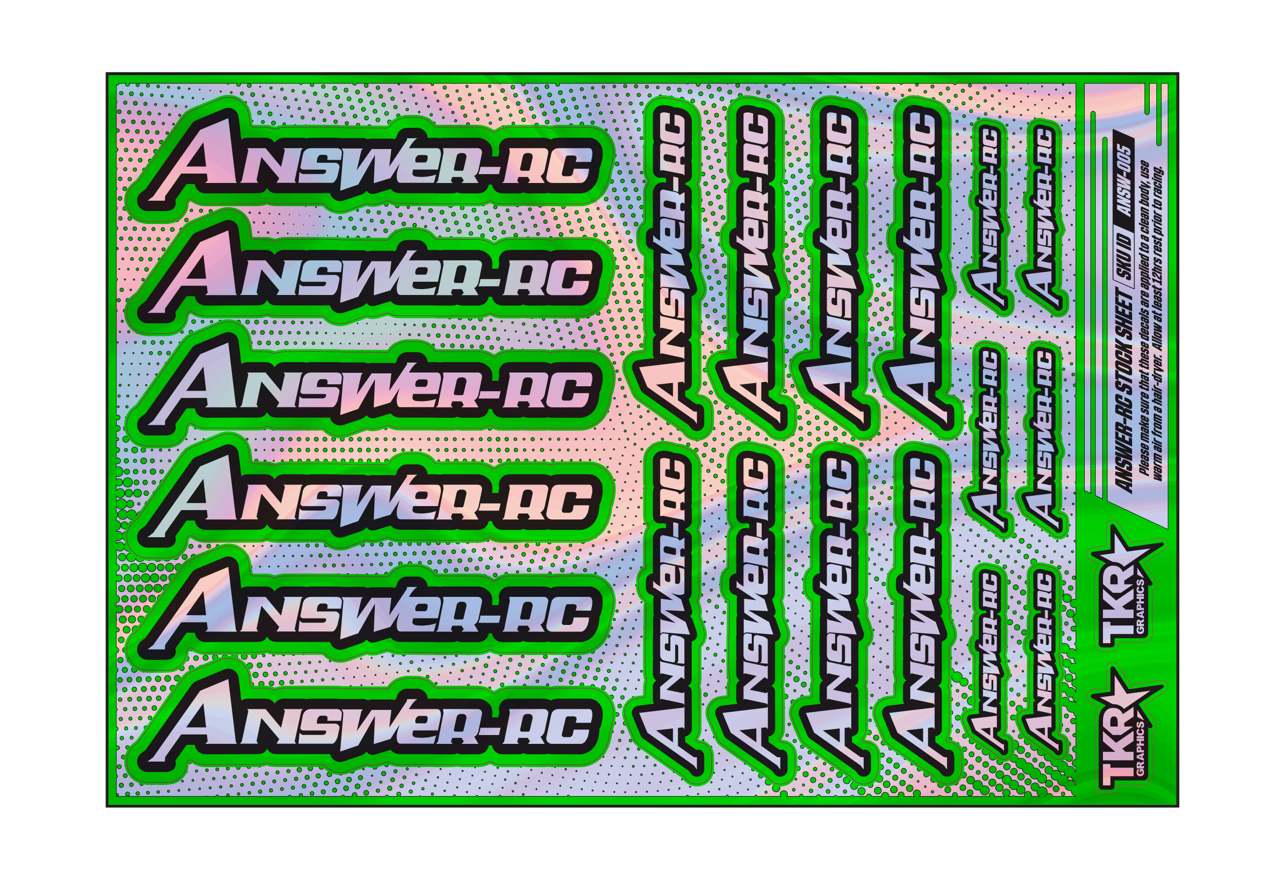HOLOGRAPHIC ANSWER-RC A5 STOCK SHEET