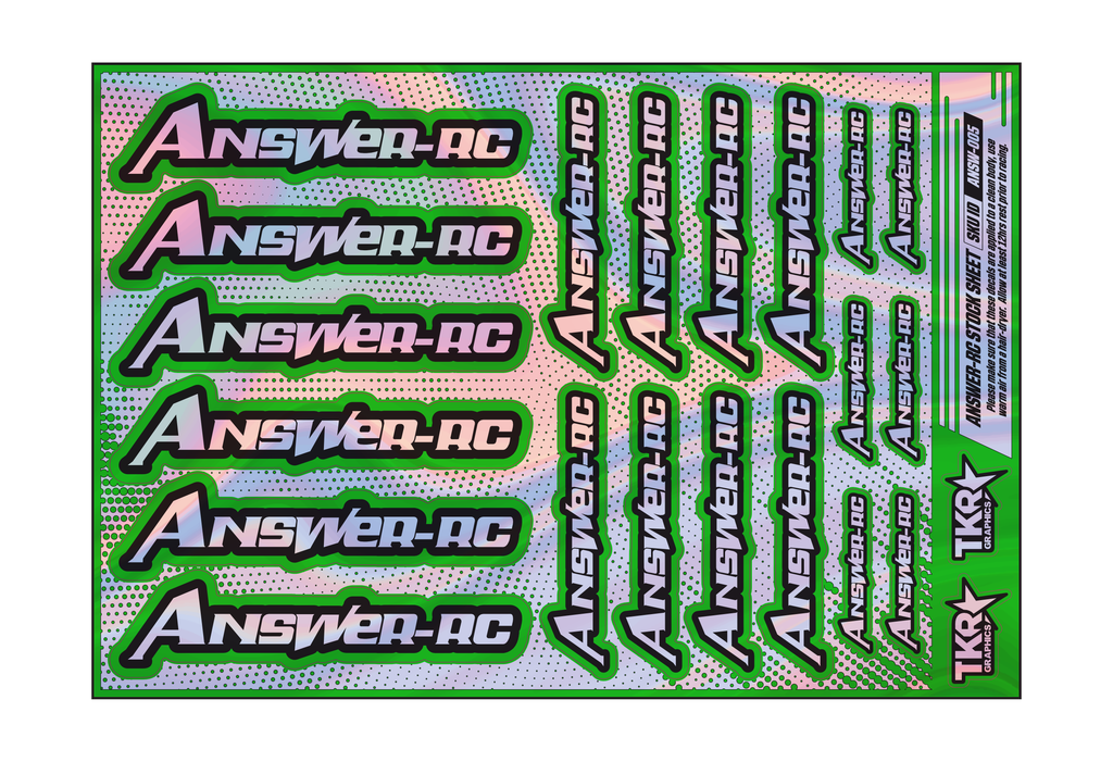 HOLOGRAPHIC ANSWER-RC A5 STOCK SHEET