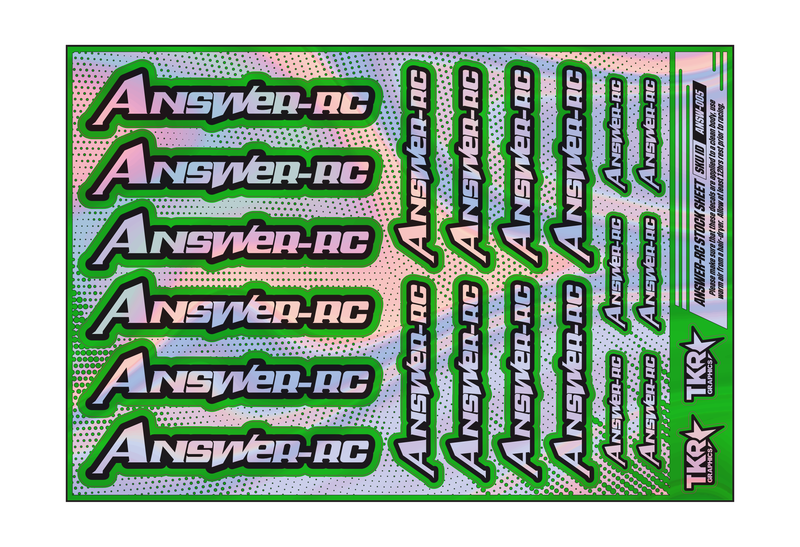 HOLOGRAPHIC ANSWER-RC A5 STOCK SHEET