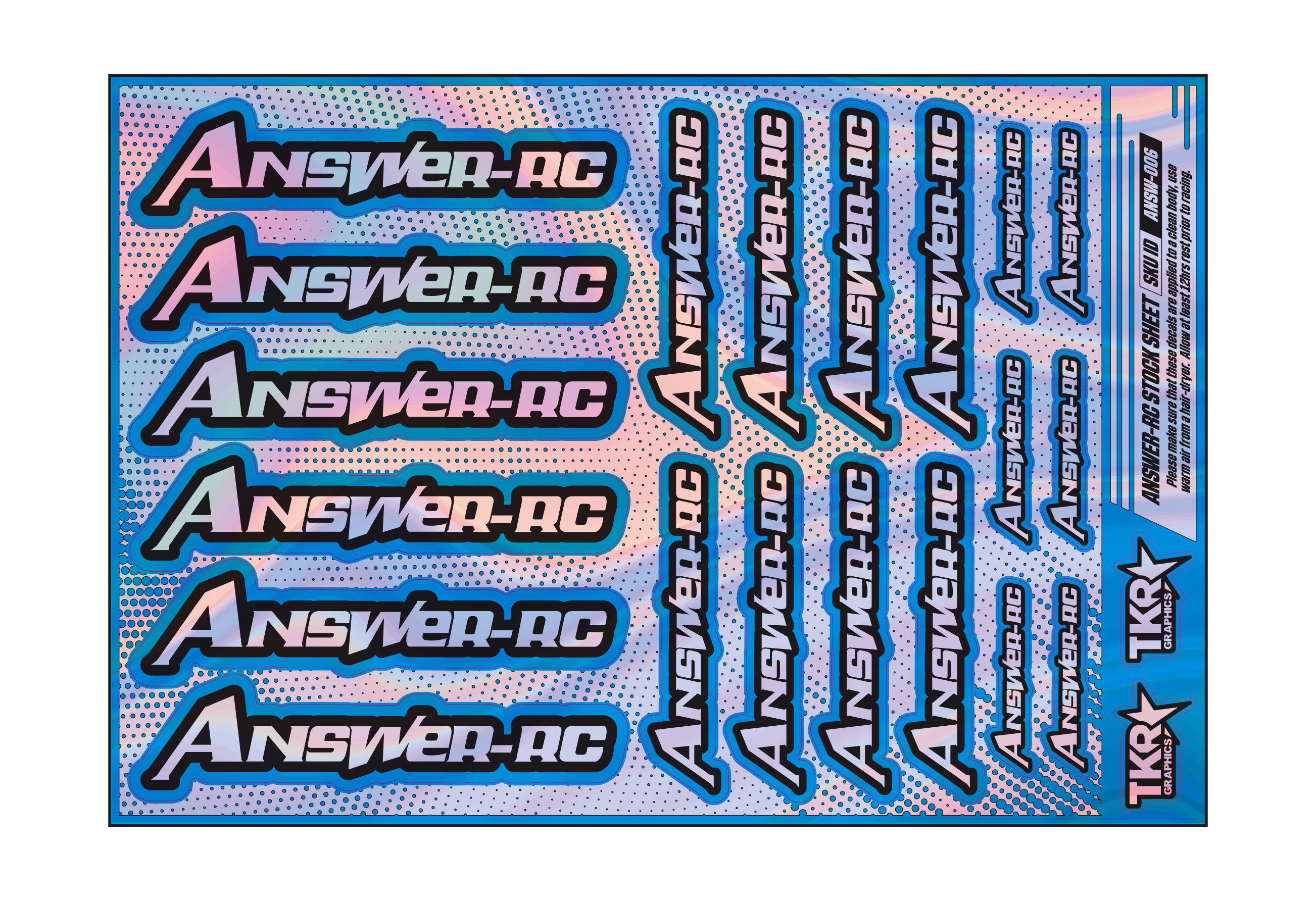 HOLOGRAPHIC ANSWER-RC A5 STOCK SHEET