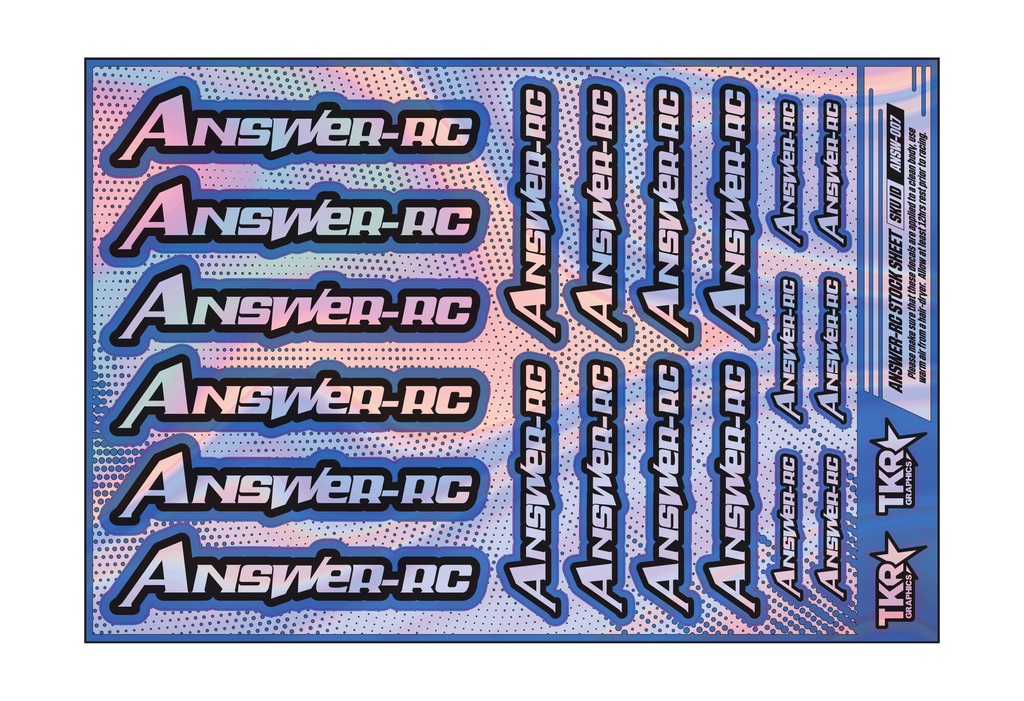 HOLOGRAPHIC ANSWER-RC A5 STOCK SHEET