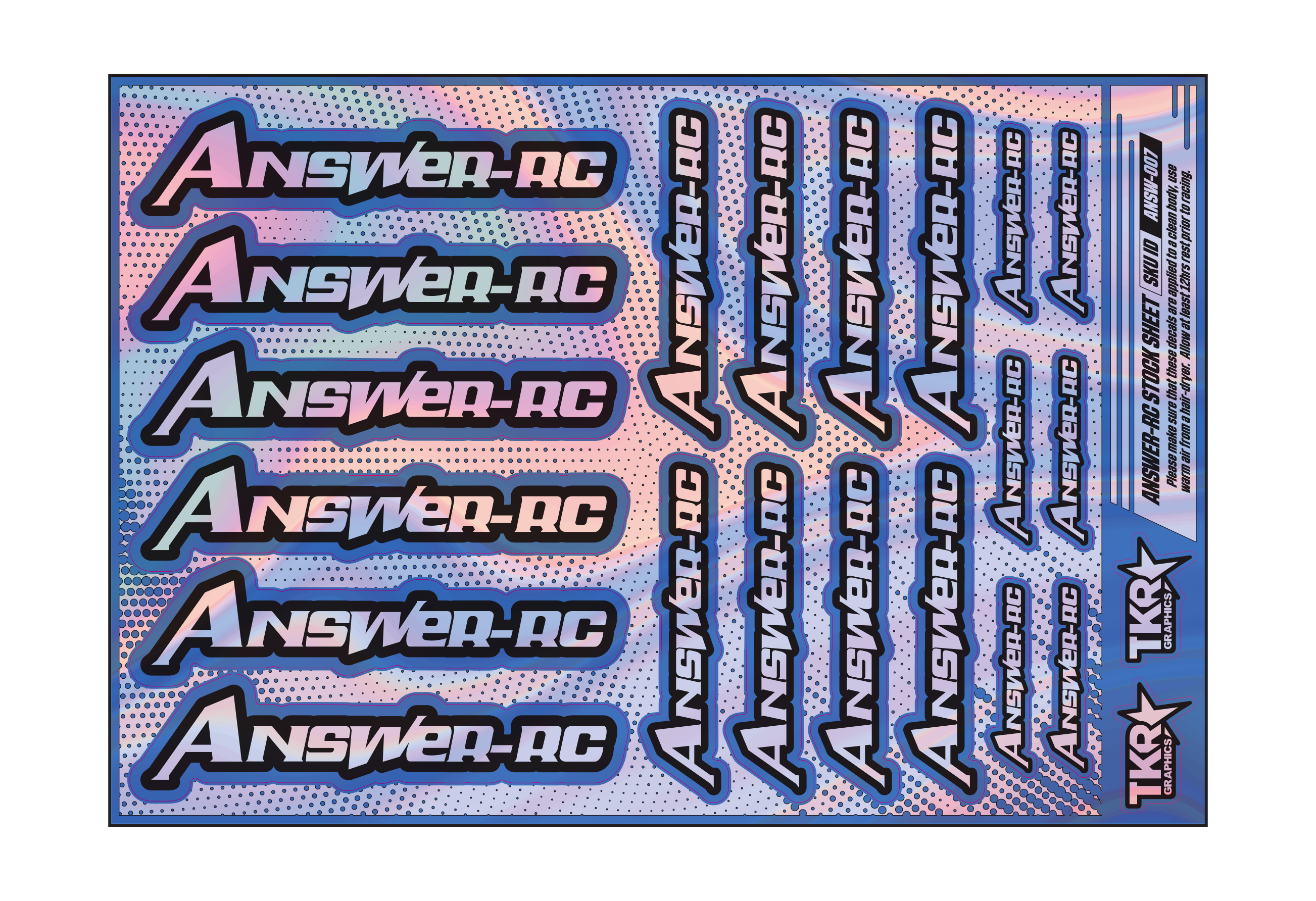 HOLOGRAPHIC ANSWER-RC A5 STOCK SHEET