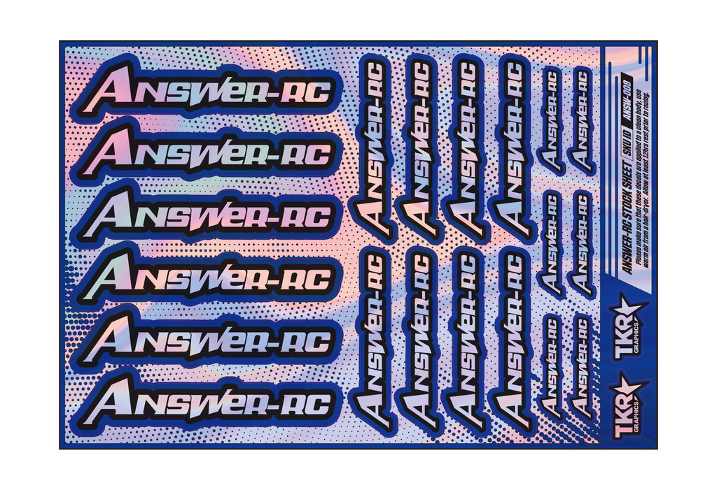 HOLOGRAPHIC ANSWER-RC A5 STOCK SHEET