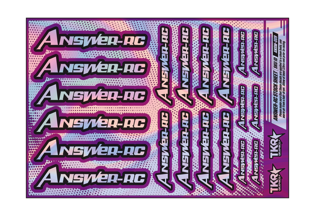 HOLOGRAPHIC ANSWER-RC A5 STOCK SHEET