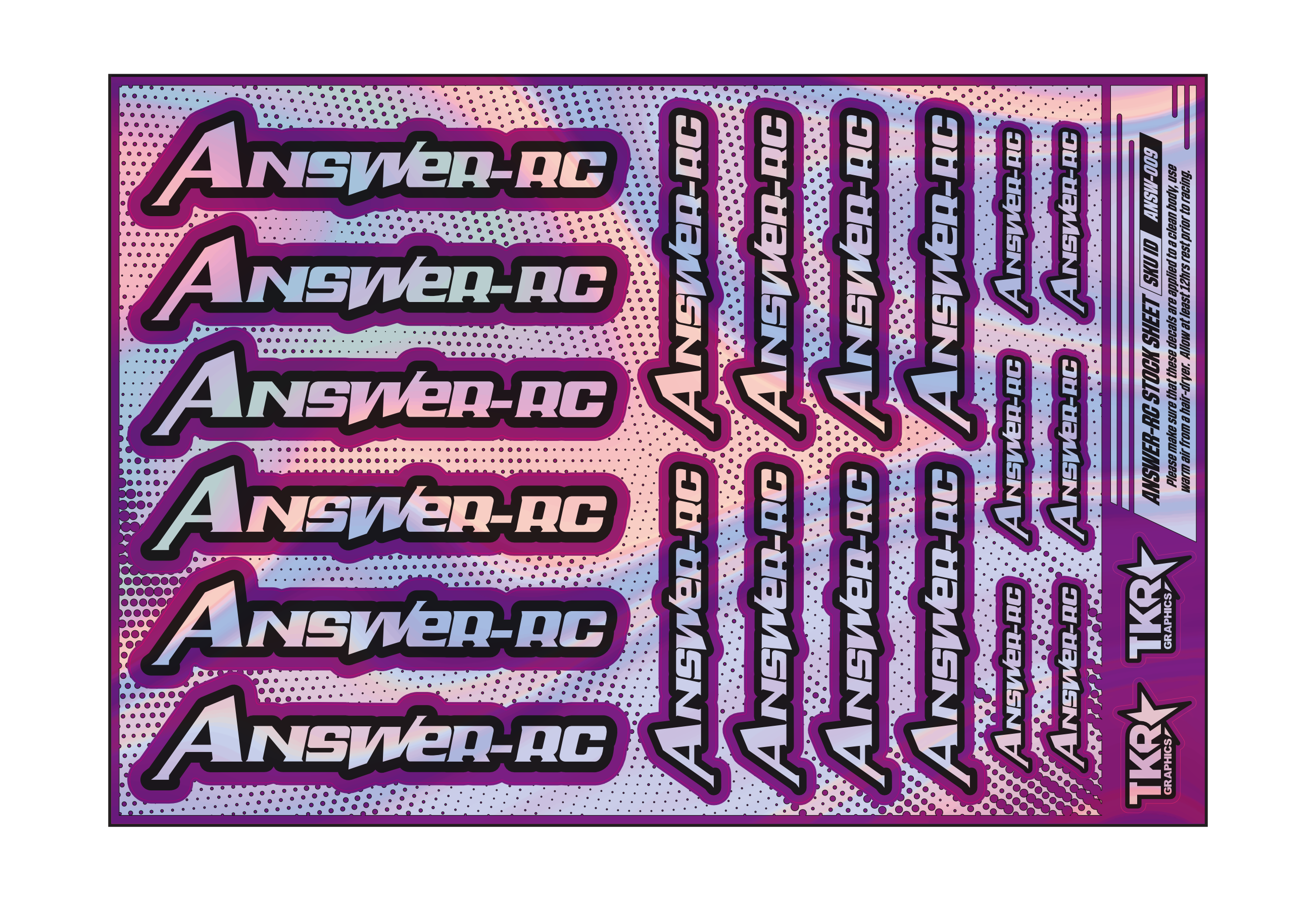 HOLOGRAPHIC ANSWER-RC A5 STOCK SHEET