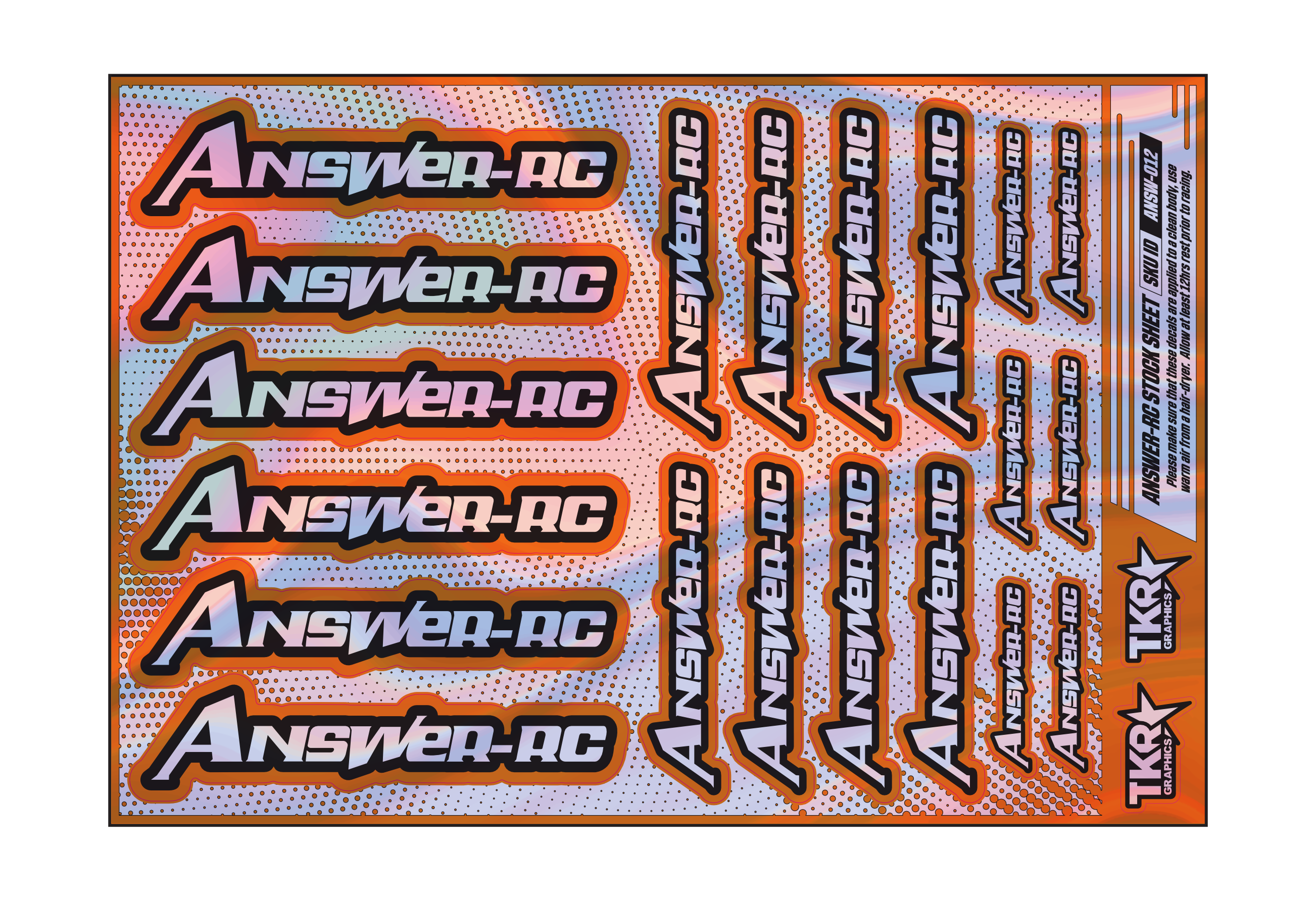 HOLOGRAPHIC ANSWER-RC A5 STOCK SHEET