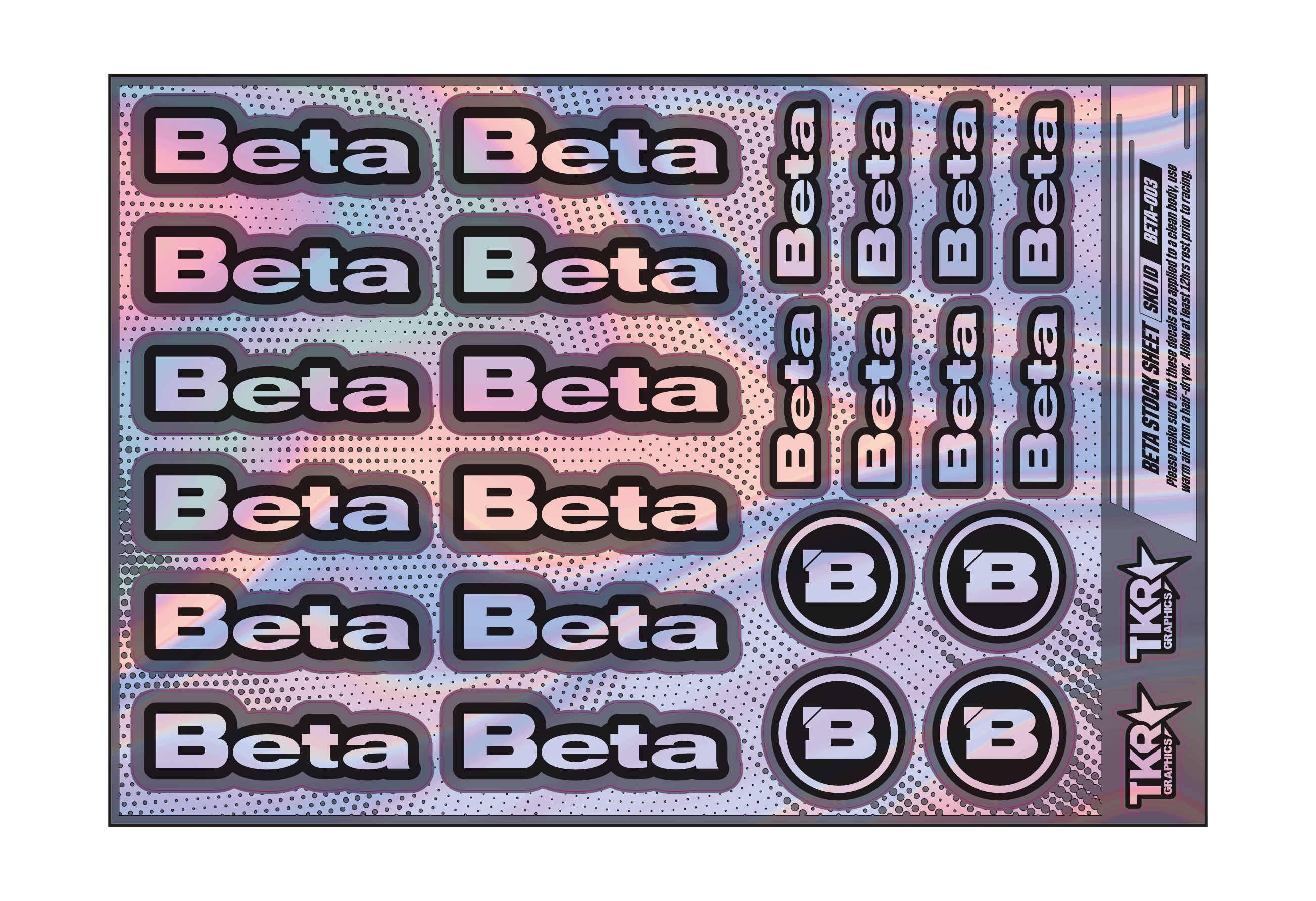 HOLOGRAPHIC BETA A5 STOCK SHEET