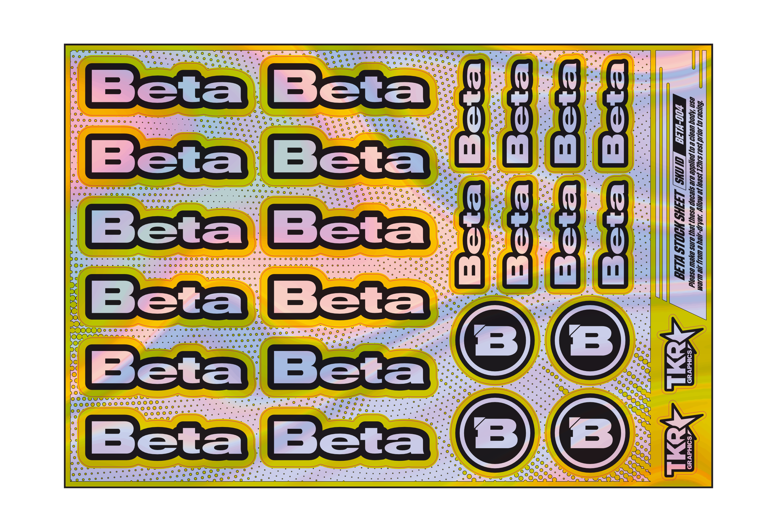HOLOGRAPHIC BETA A5 STOCK SHEET