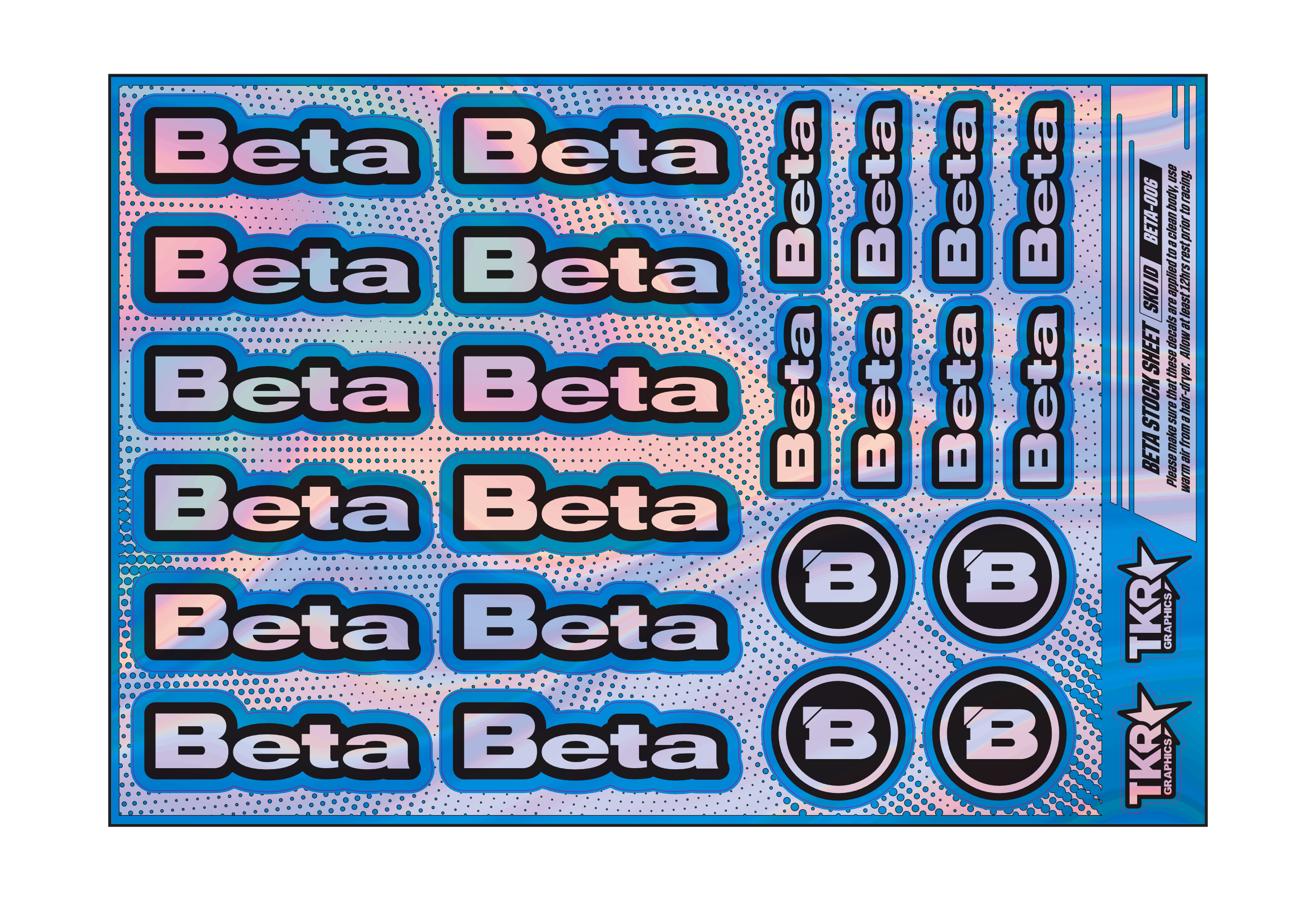 HOLOGRAPHIC BETA A5 STOCK SHEET