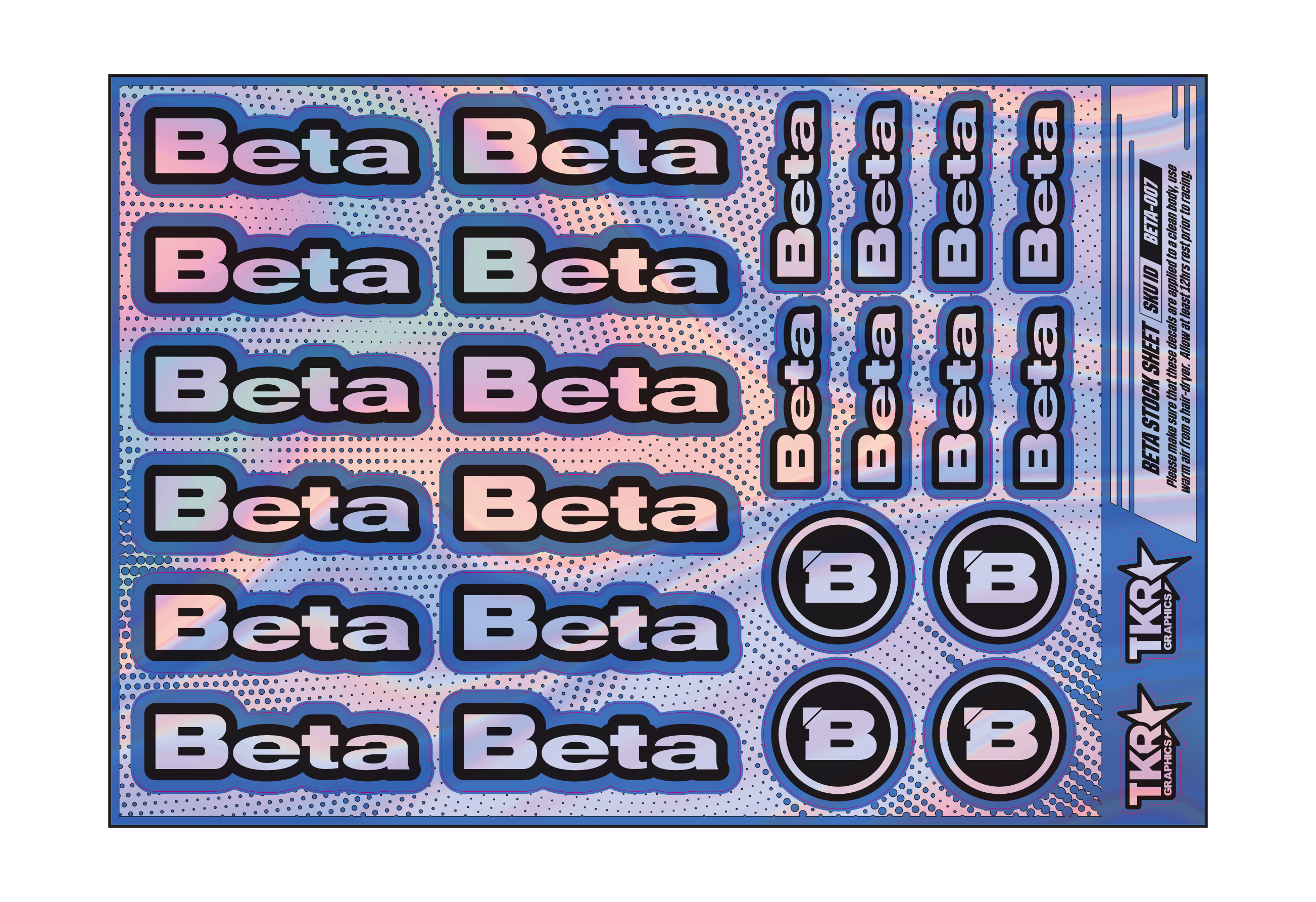HOLOGRAPHIC BETA A5 STOCK SHEET