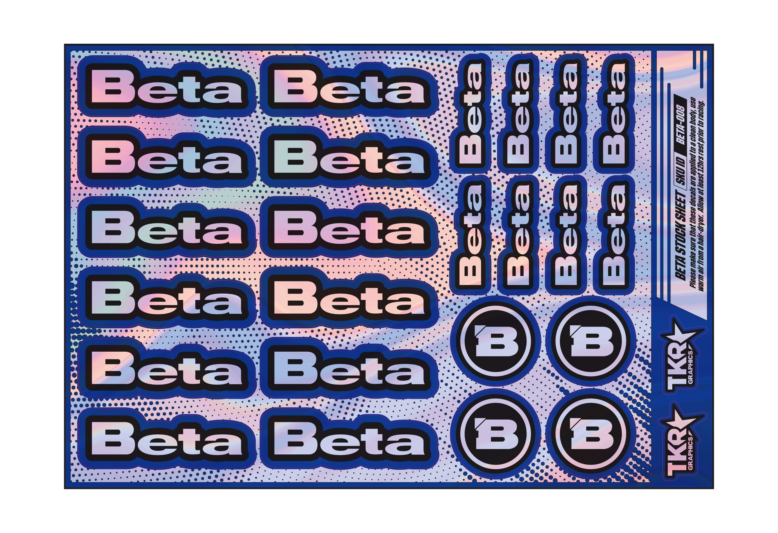 HOLOGRAPHIC BETA A5 STOCK SHEET
