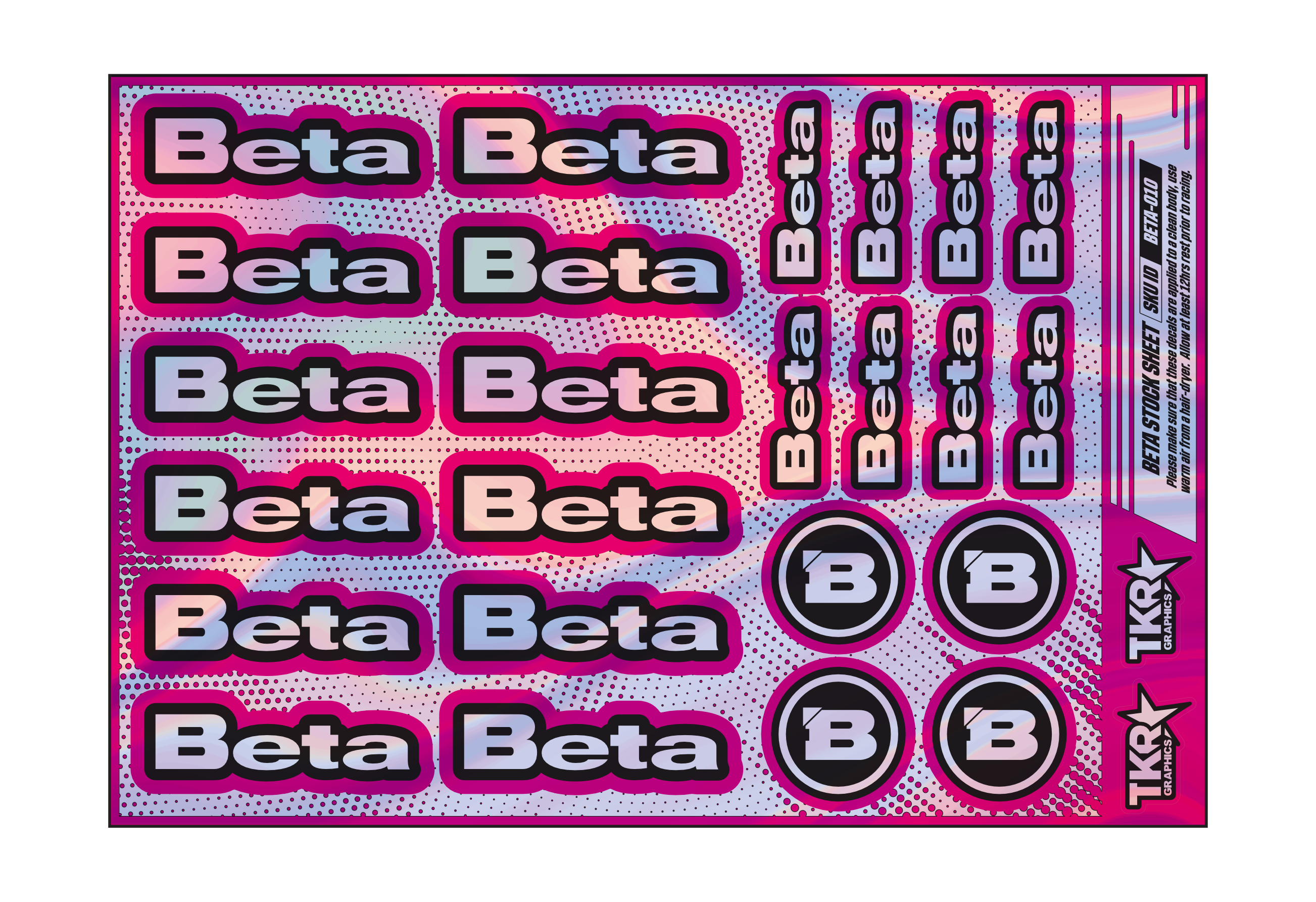 HOLOGRAPHIC BETA A5 STOCK SHEET