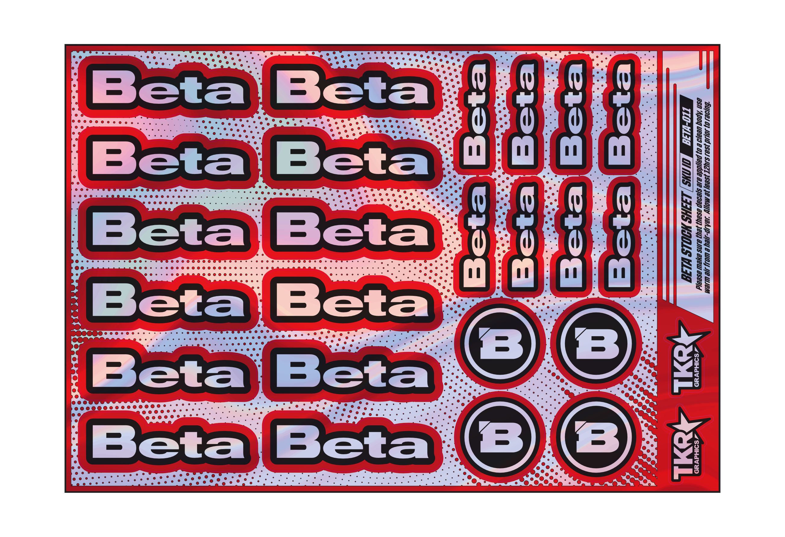 HOLOGRAPHIC BETA A5 STOCK SHEET