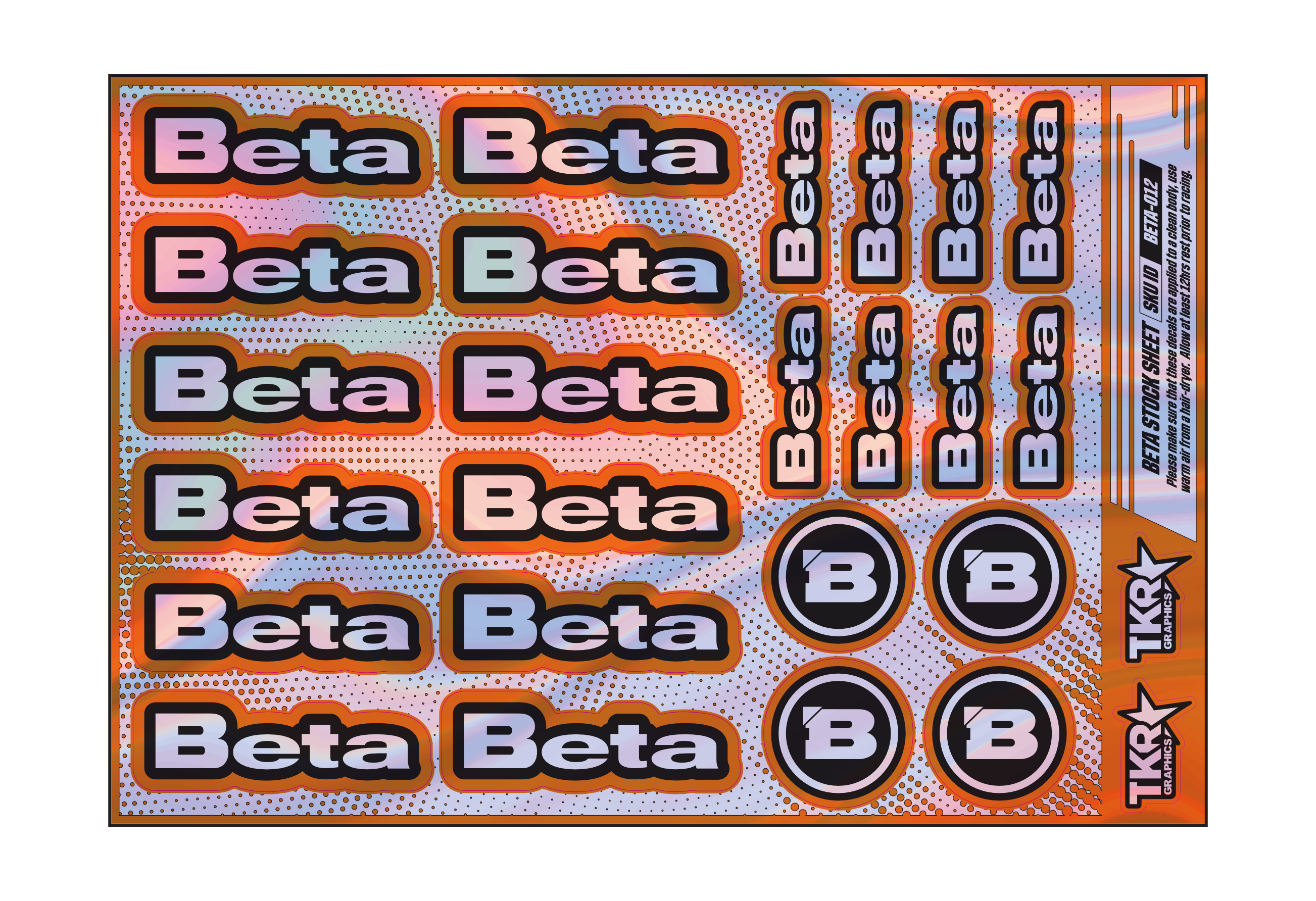 HOLOGRAPHIC BETA A5 STOCK SHEET
