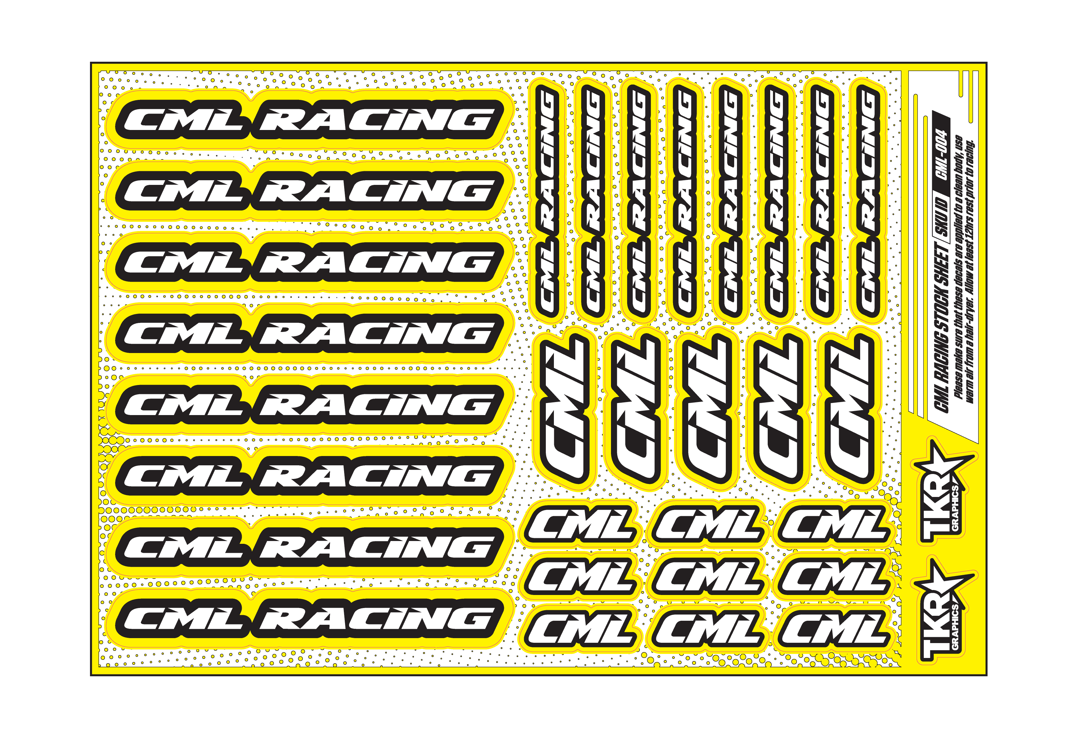 CML RACING A5 STOCK SHEET