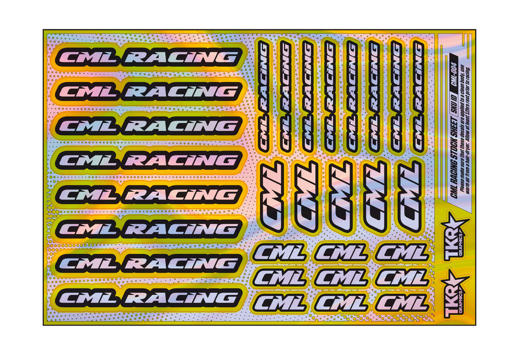 HOLOGRAPHIC CML RACING A5 STOCK SHEET