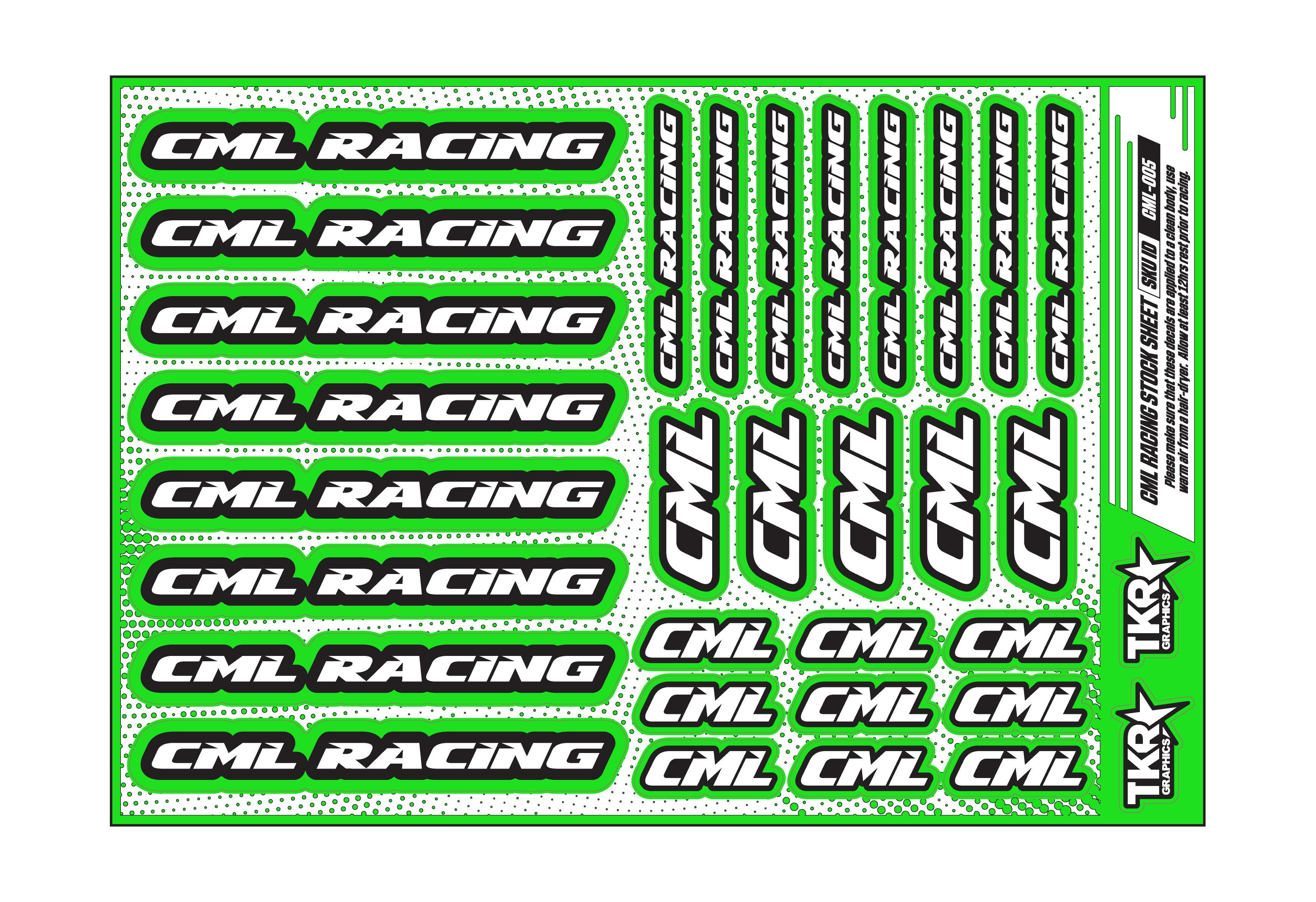 CML RACING A5 STOCK SHEET