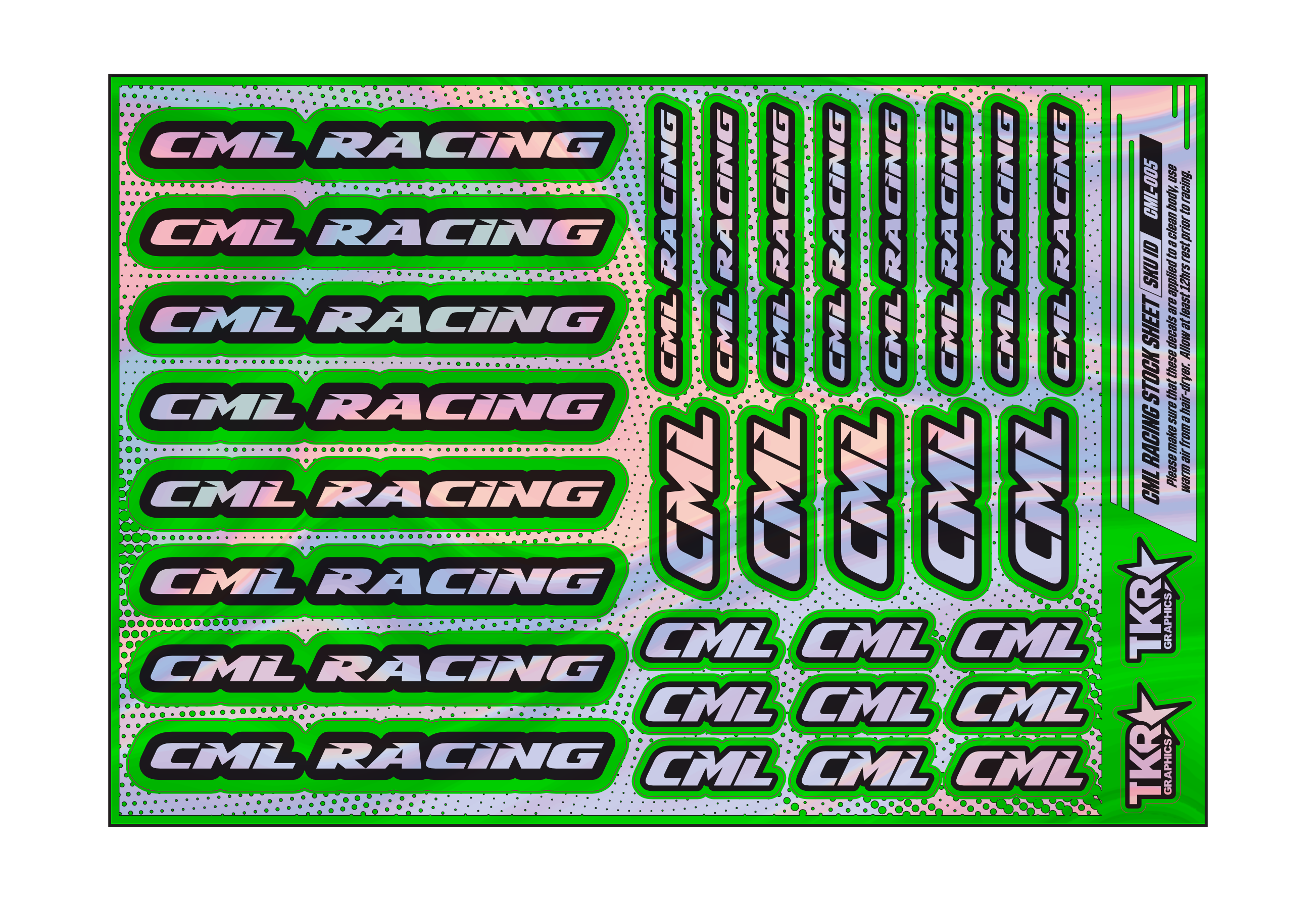 HOLOGRAPHIC CML RACING A5 STOCK SHEET
