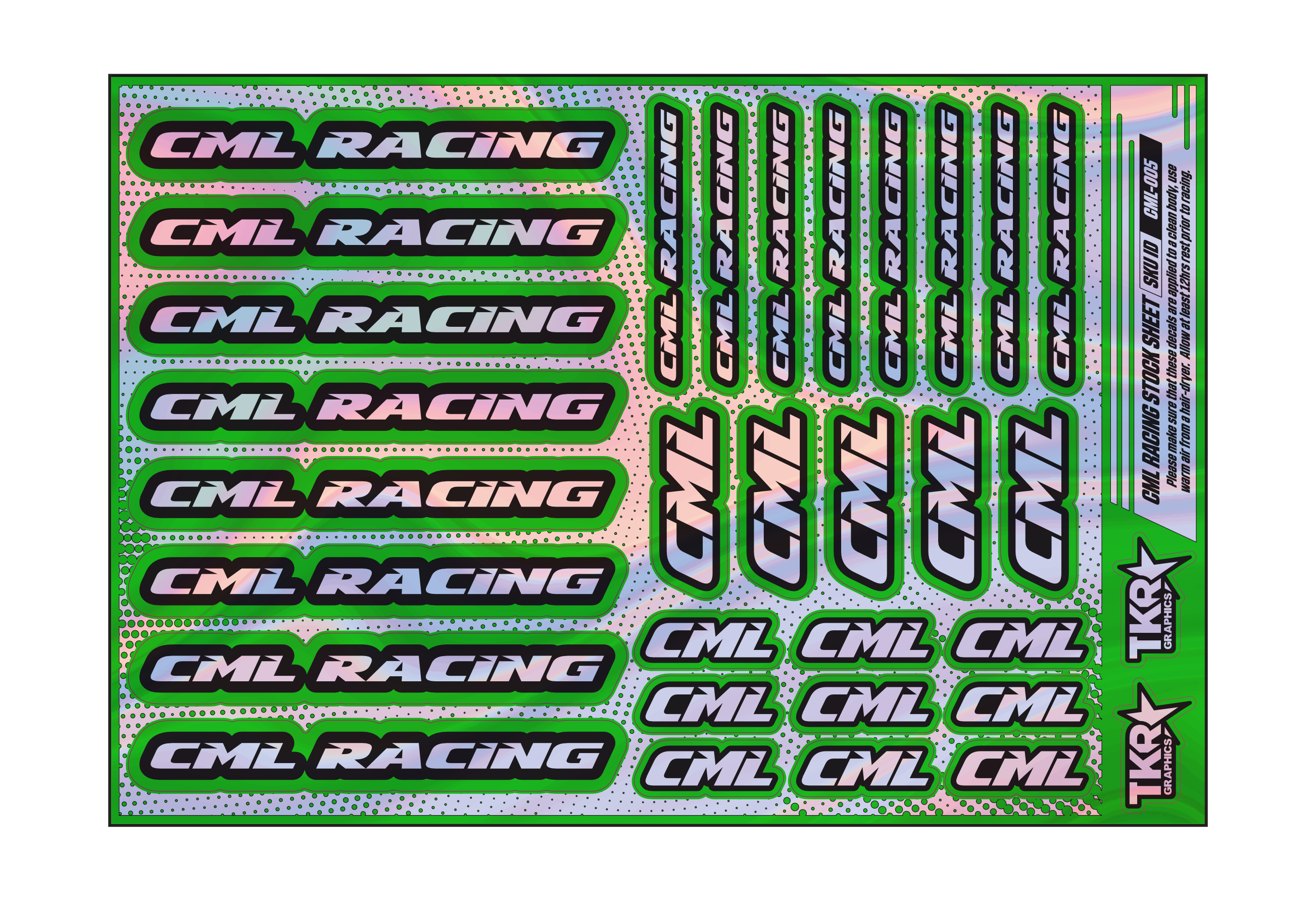HOLOGRAPHIC CML RACING A5 STOCK SHEET