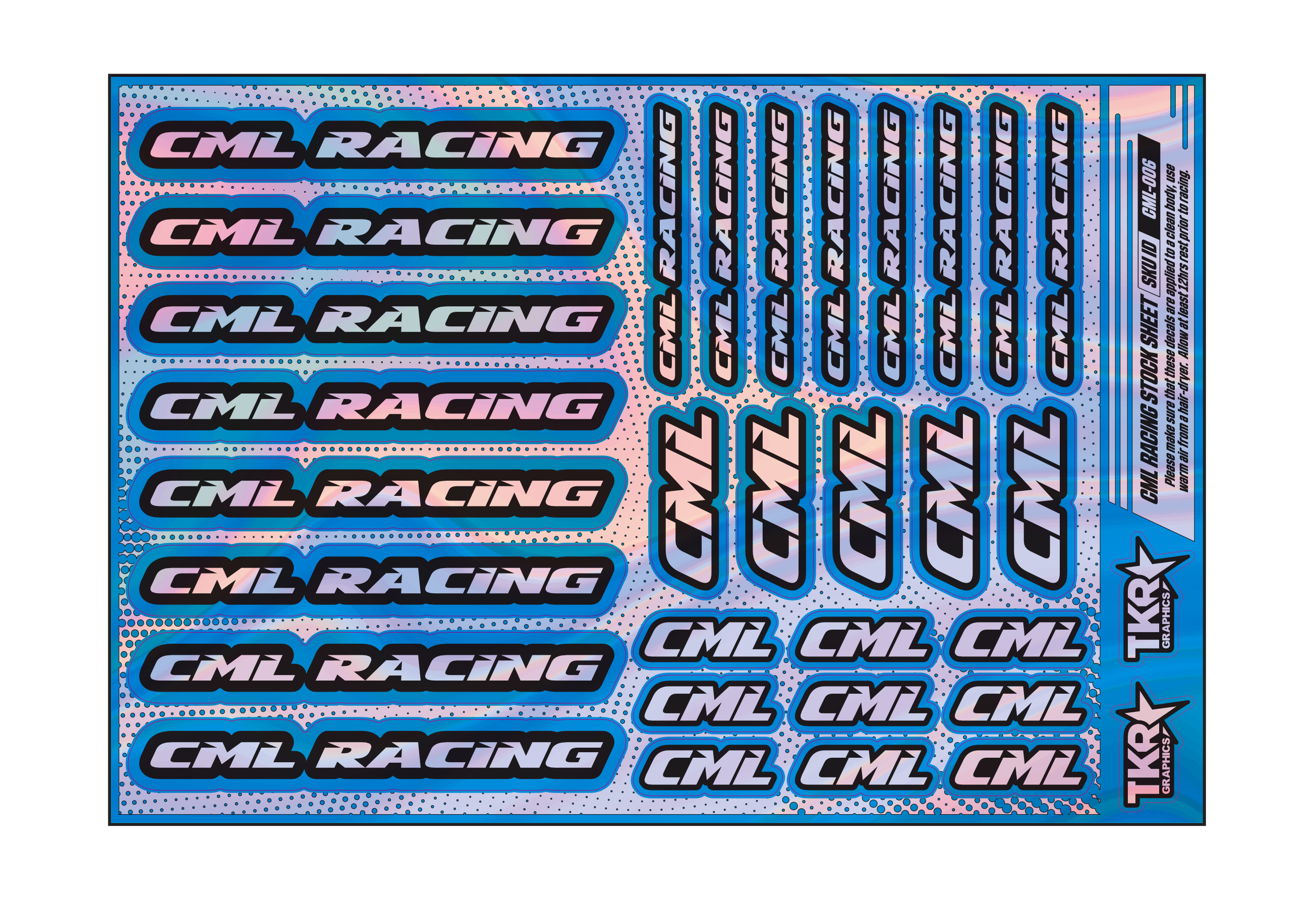 HOLOGRAPHIC CML RACING A5 STOCK SHEET