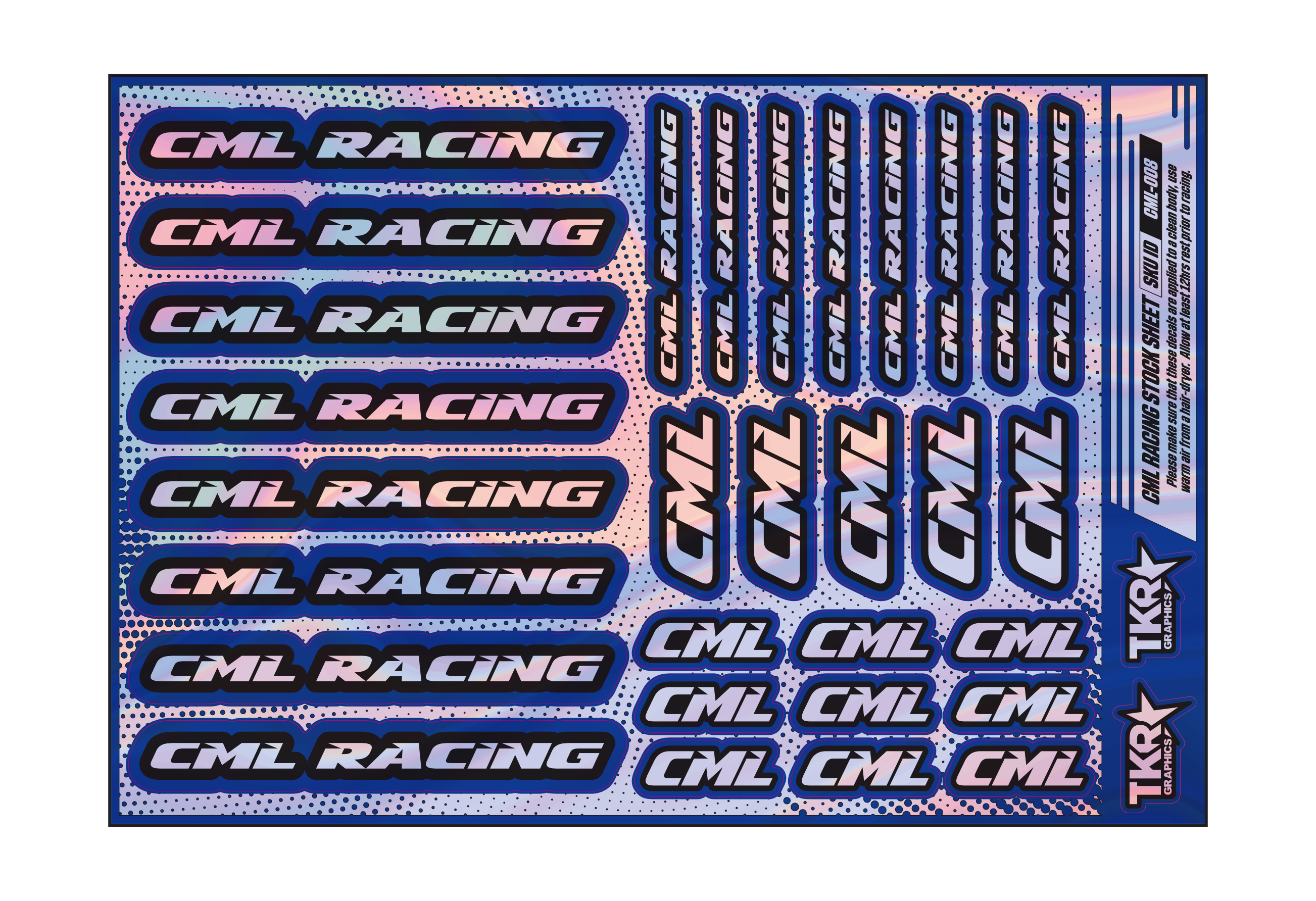 HOLOGRAPHIC CML RACING A5 STOCK SHEET