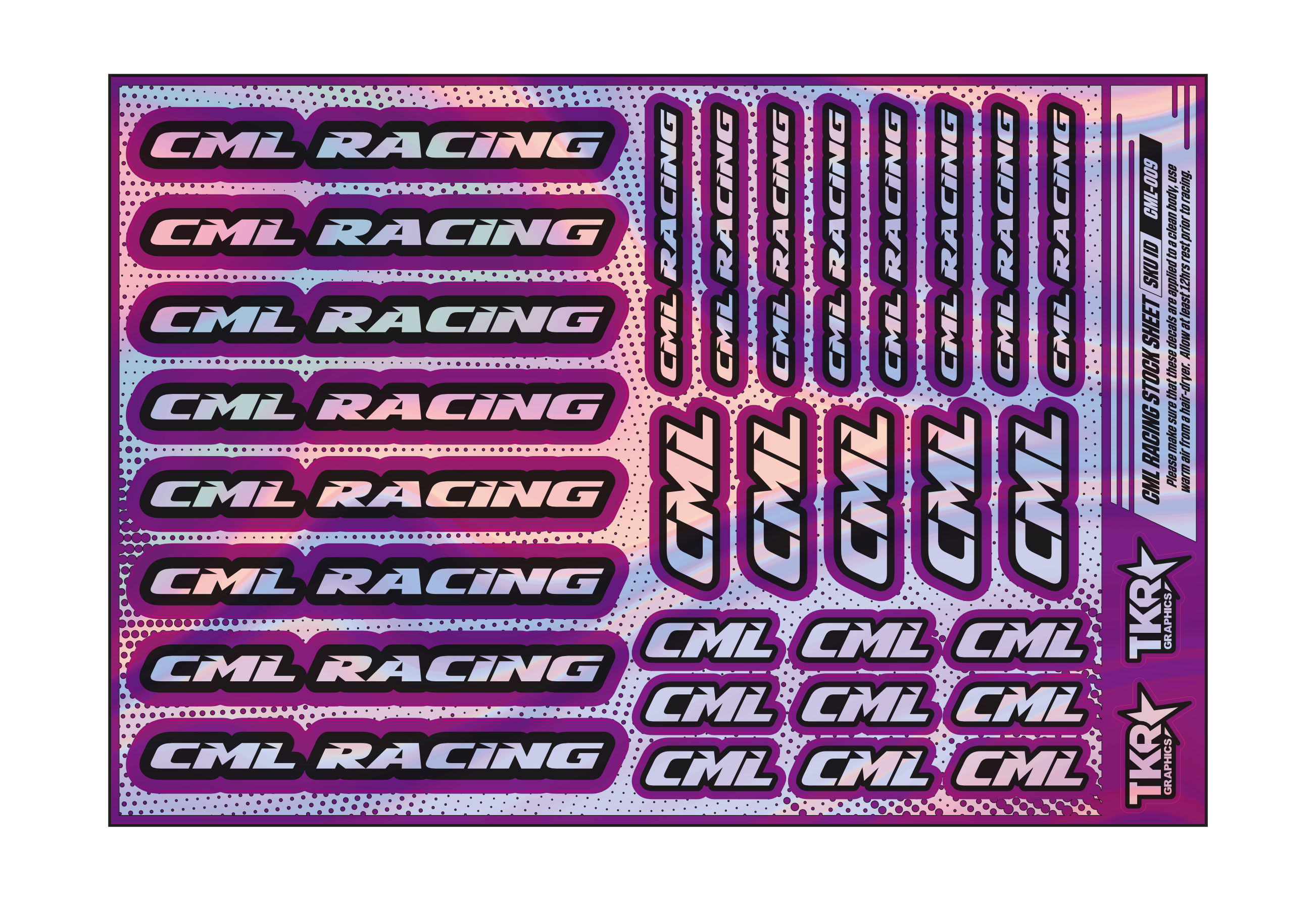 HOLOGRAPHIC CML RACING A5 STOCK SHEET