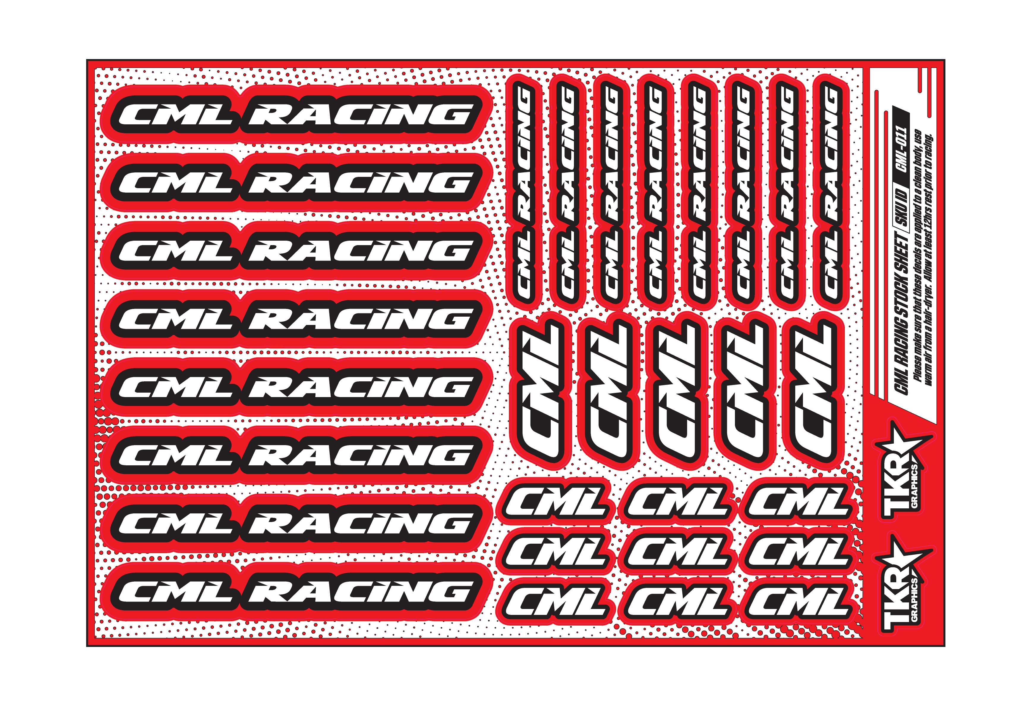 CML RACING A5 STOCK SHEET