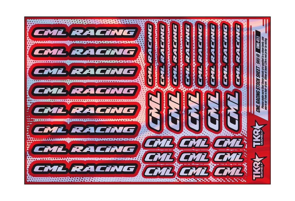 HOLOGRAPHIC CML RACING A5 STOCK SHEET