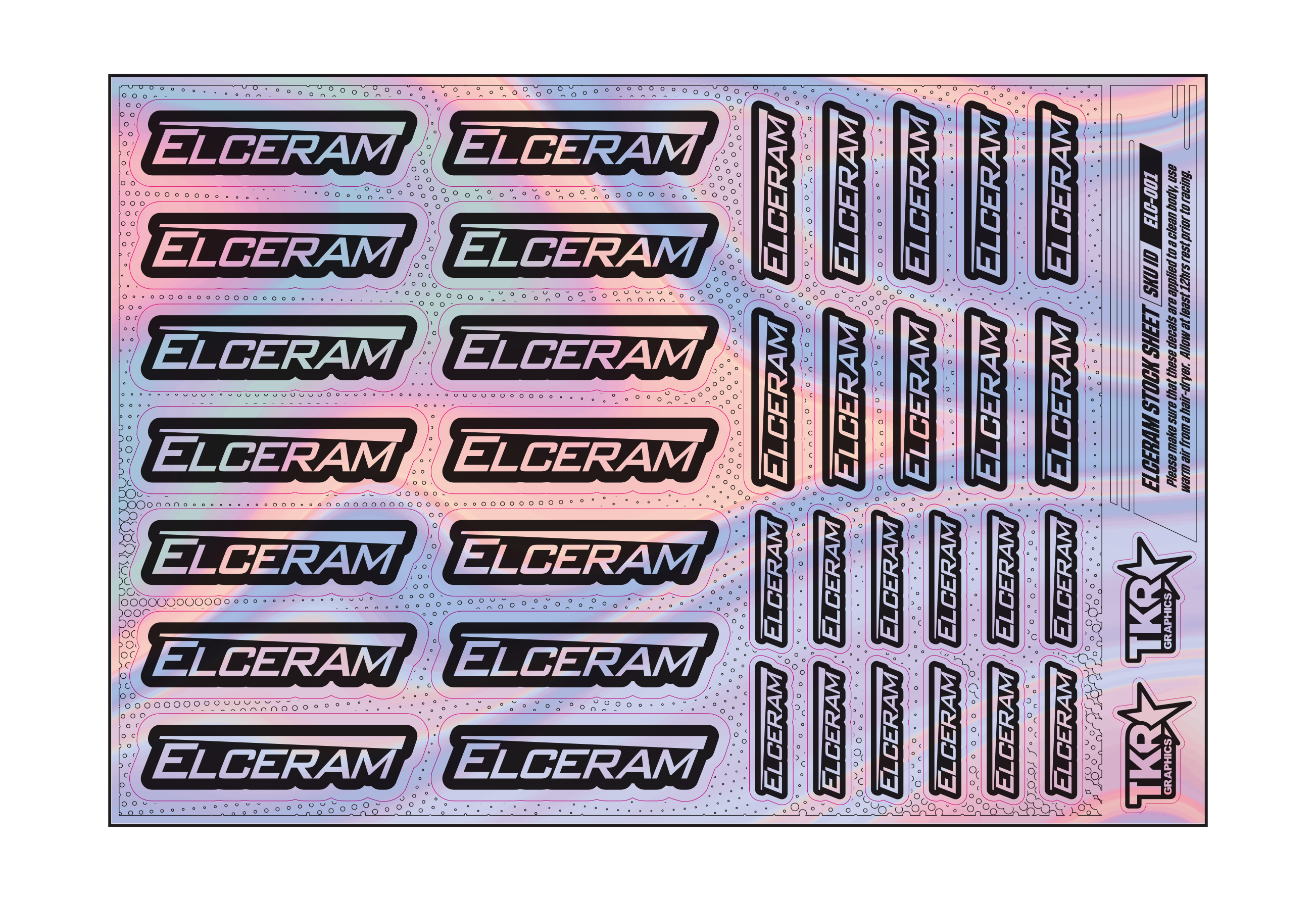 HOLOGRAPHIC ELCERAM A5 STOCK SHEET