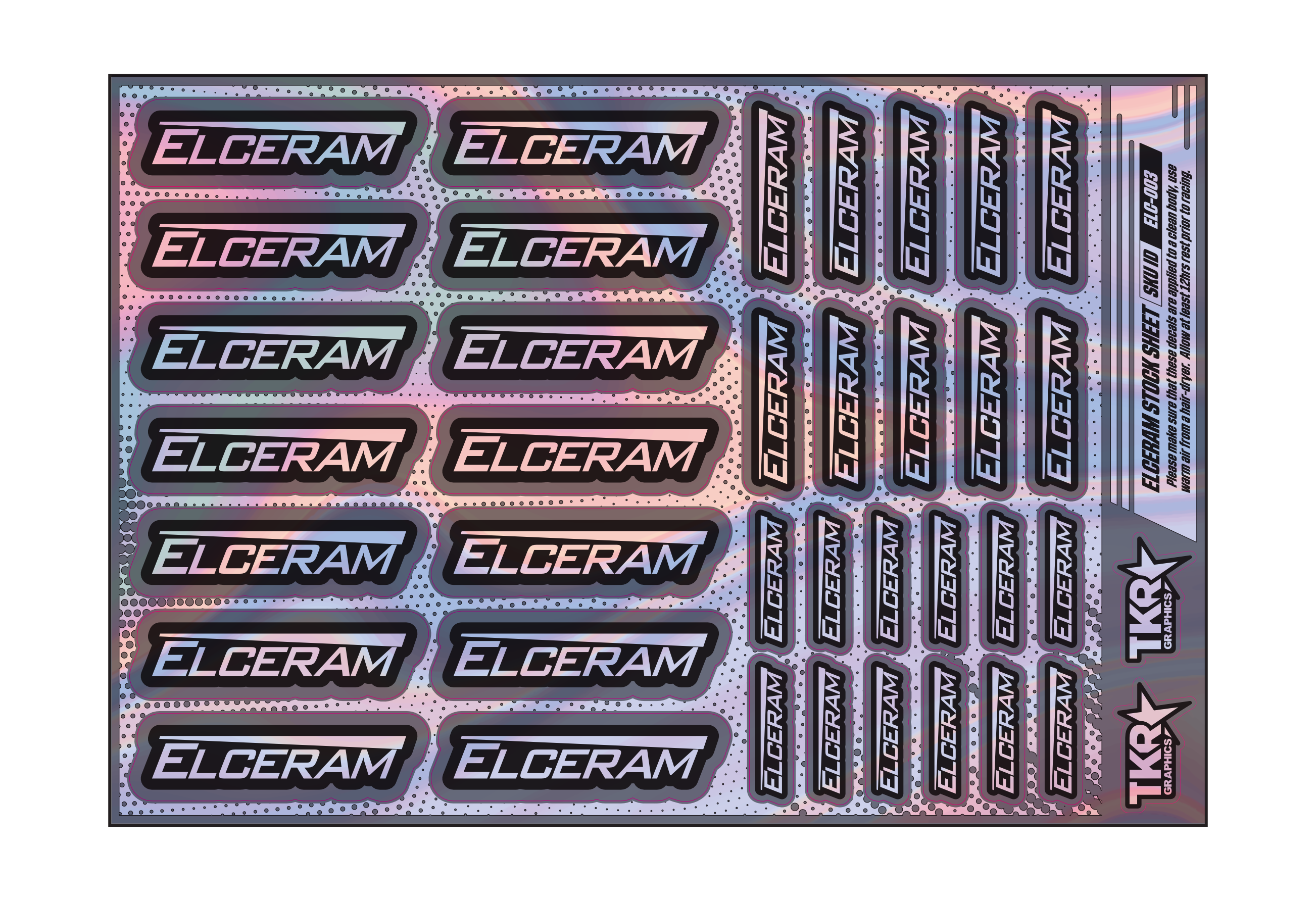 HOLOGRAPHIC ELCERAM A5 STOCK SHEET