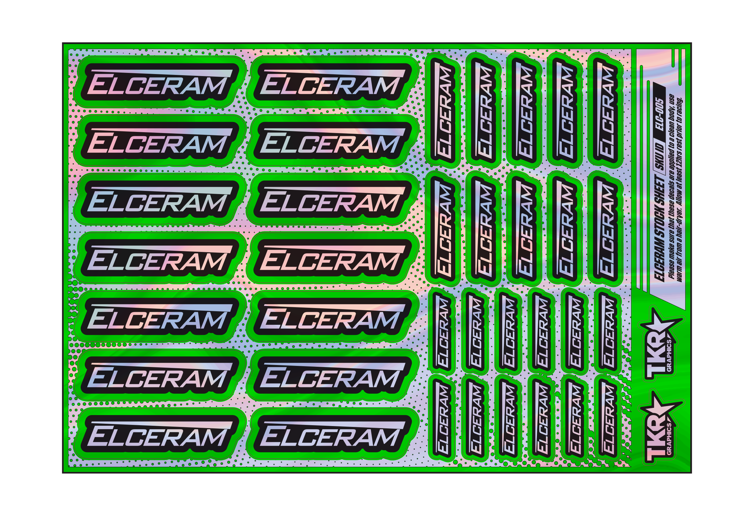 HOLOGRAPHIC ELCERAM A5 STOCK SHEET