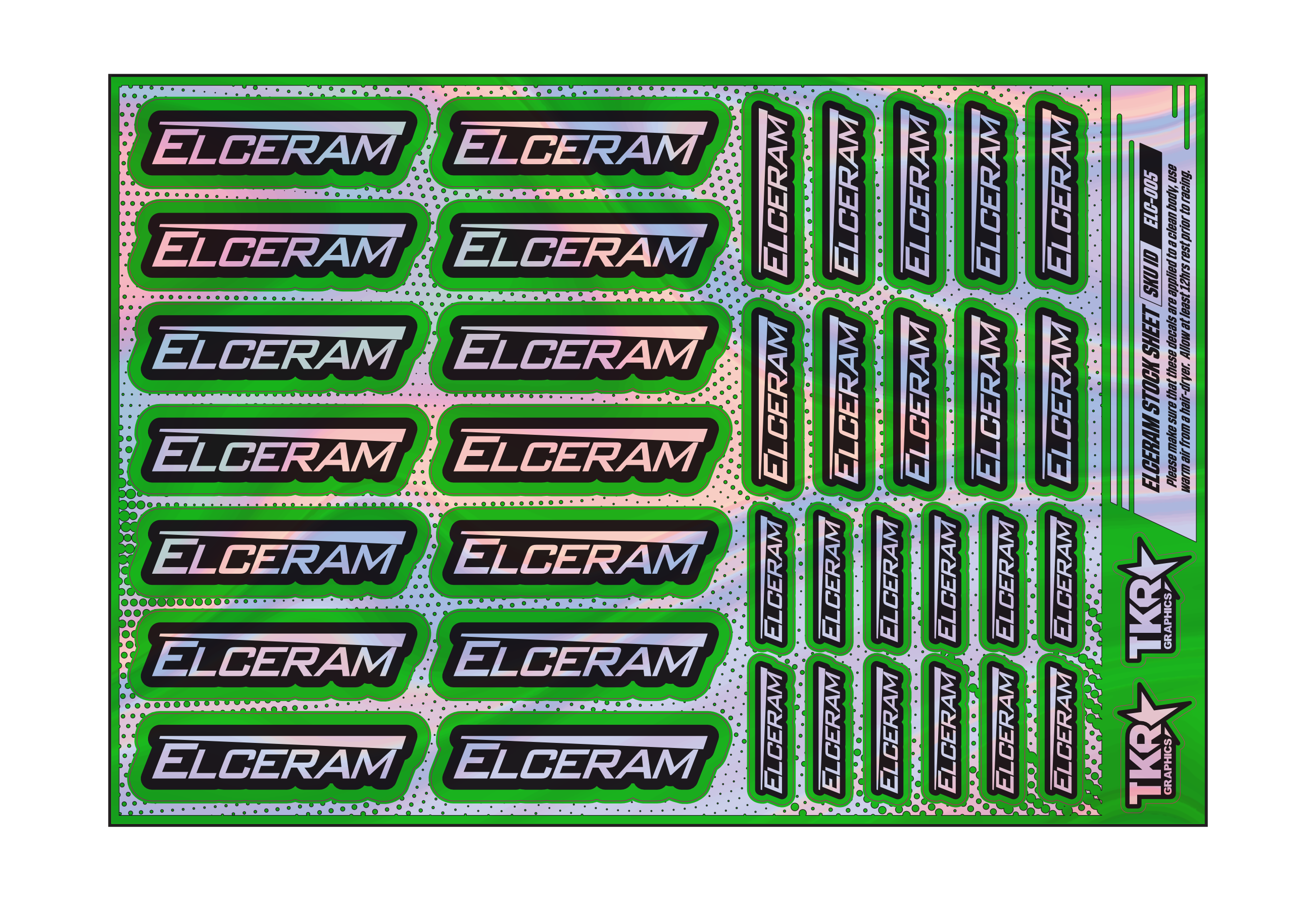 HOLOGRAPHIC ELCERAM A5 STOCK SHEET