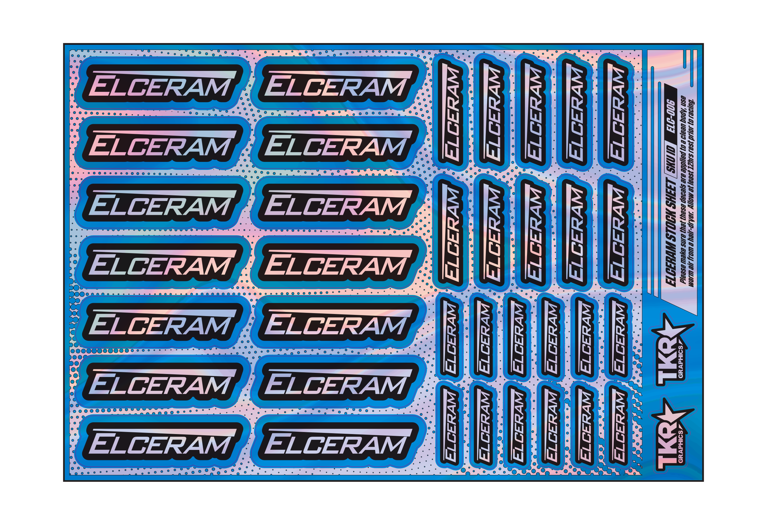 HOLOGRAPHIC ELCERAM A5 STOCK SHEET