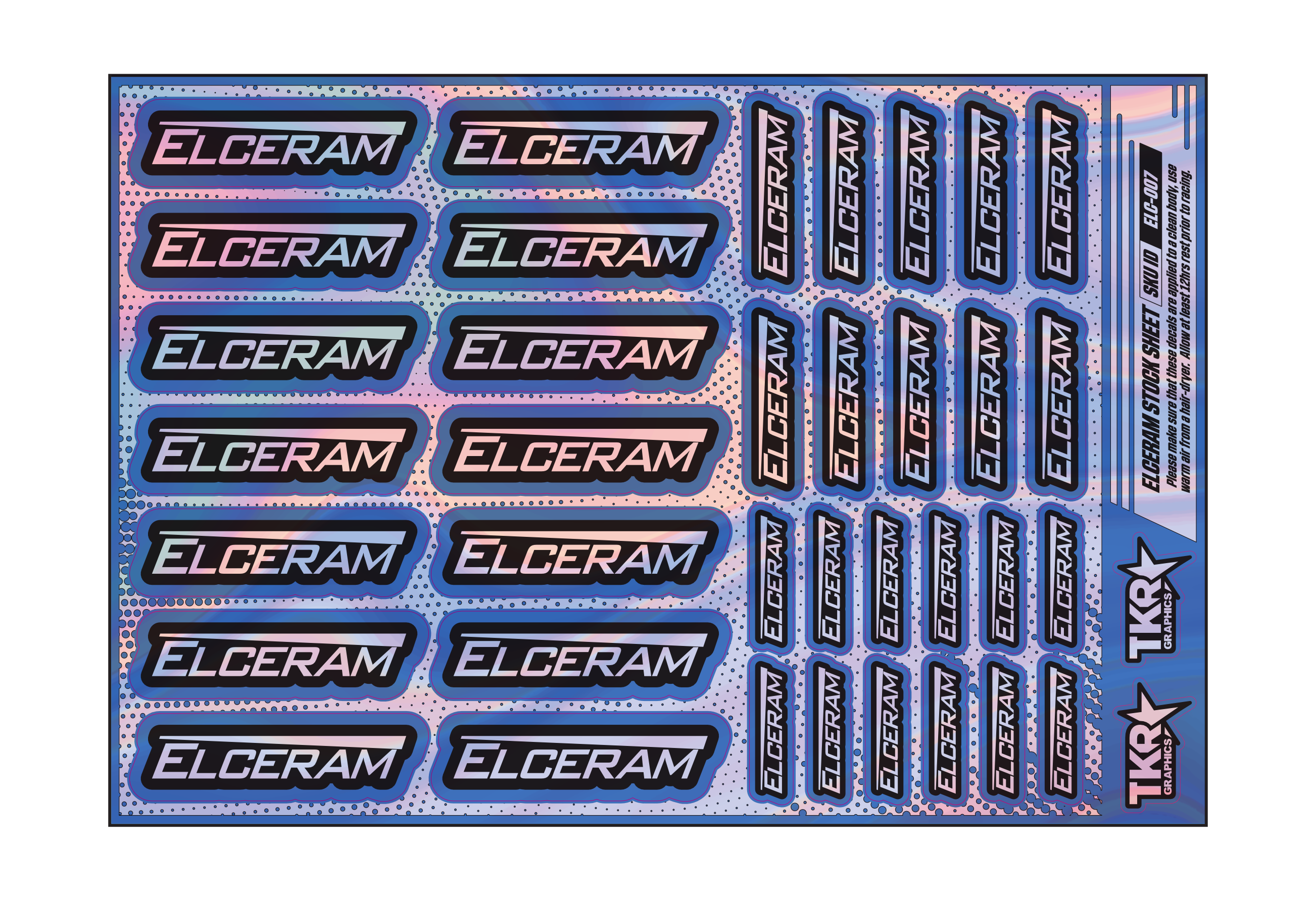 HOLOGRAPHIC ELCERAM A5 STOCK SHEET