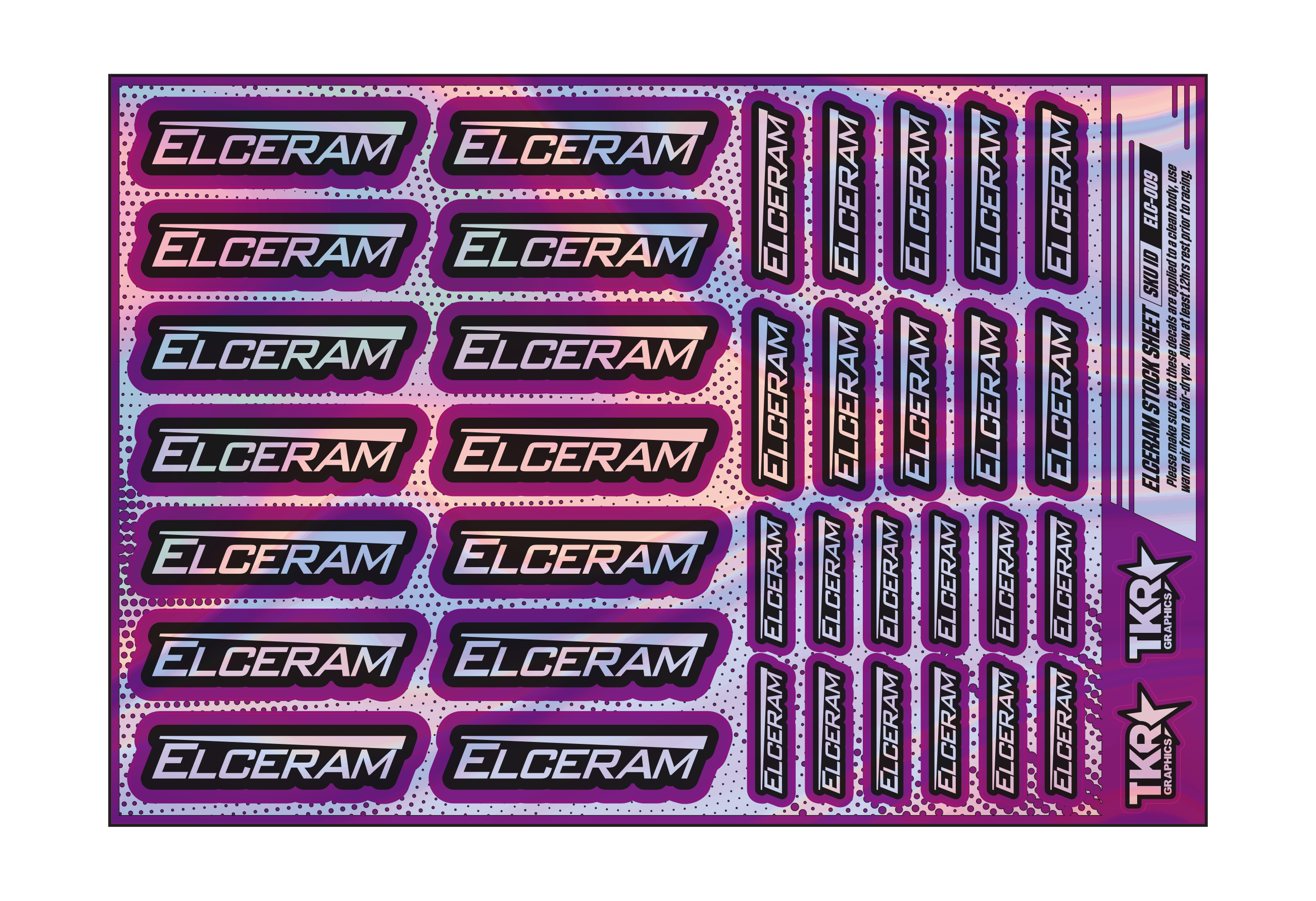 HOLOGRAPHIC ELCERAM A5 STOCK SHEET