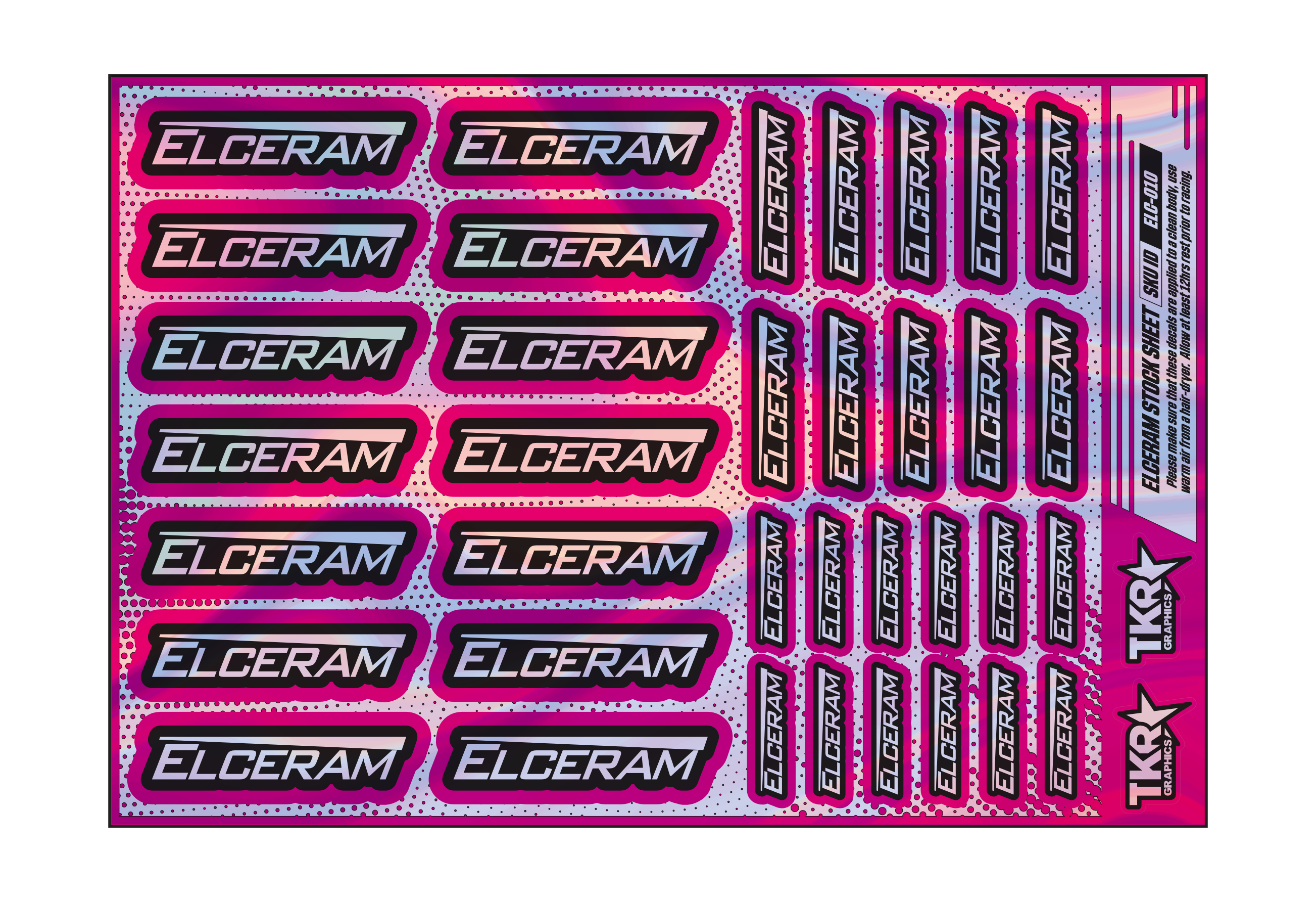 HOLOGRAPHIC ELCERAM A5 STOCK SHEET