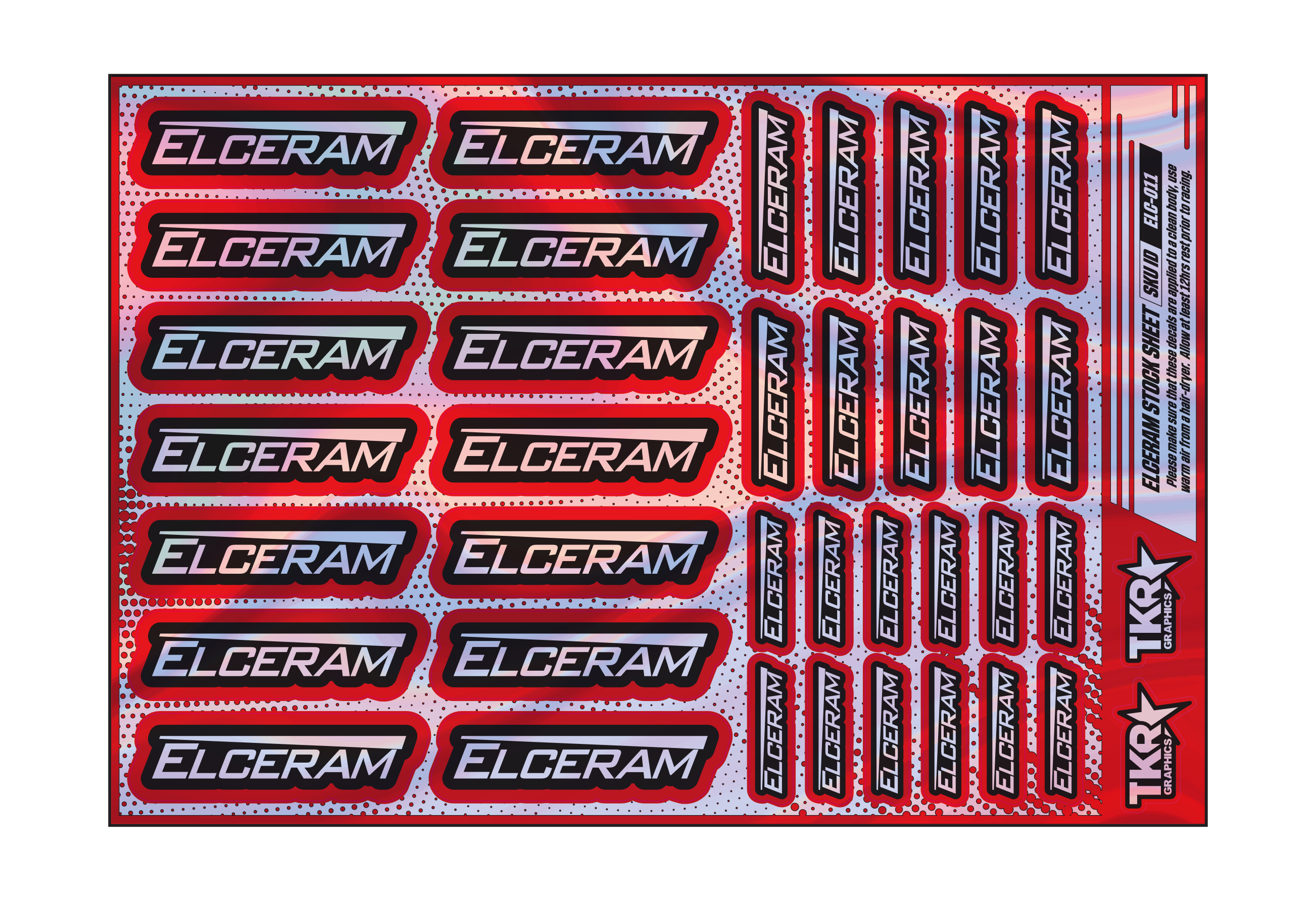 HOLOGRAPHIC ELCERAM A5 STOCK SHEET