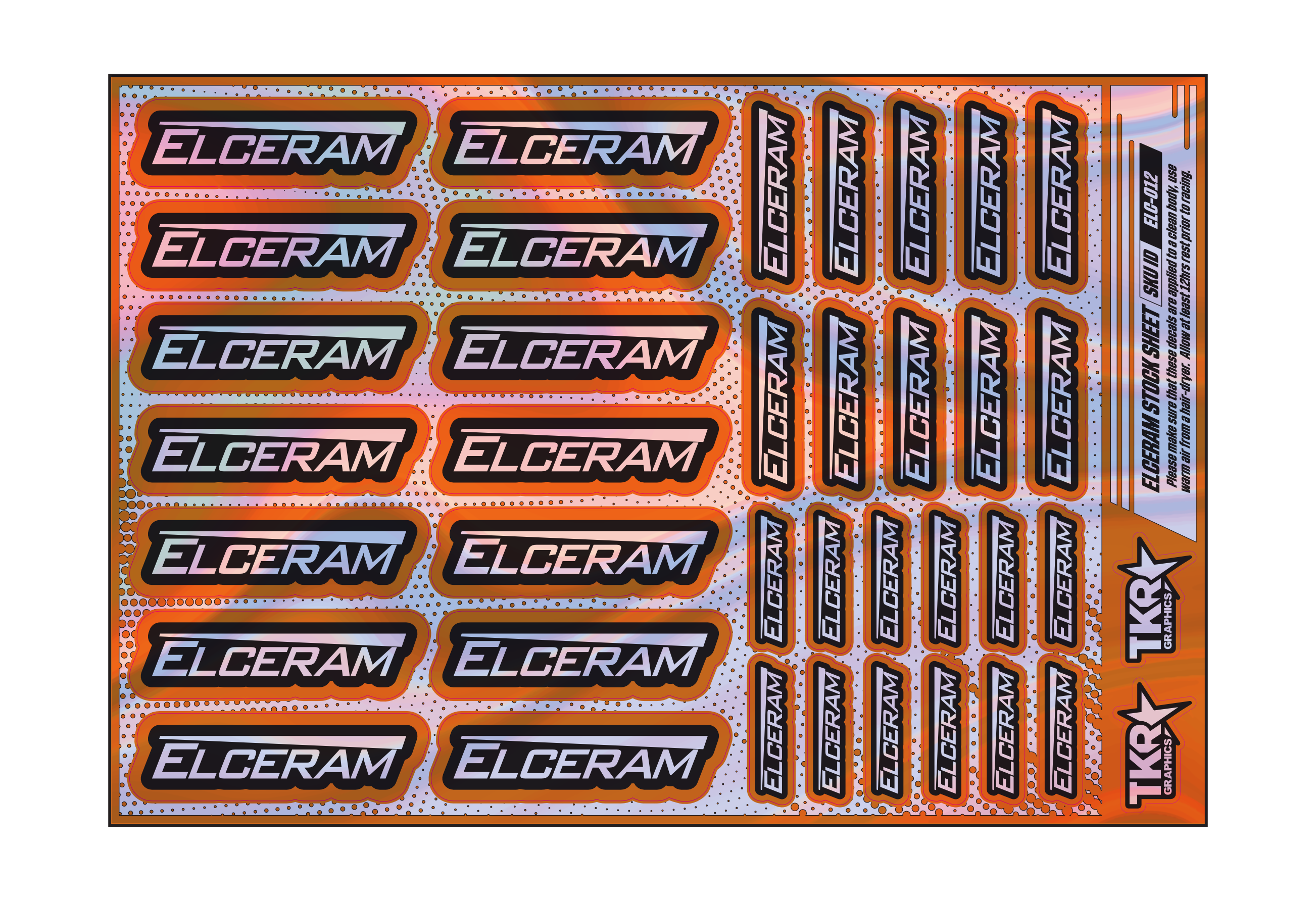 HOLOGRAPHIC ELCERAM A5 STOCK SHEET