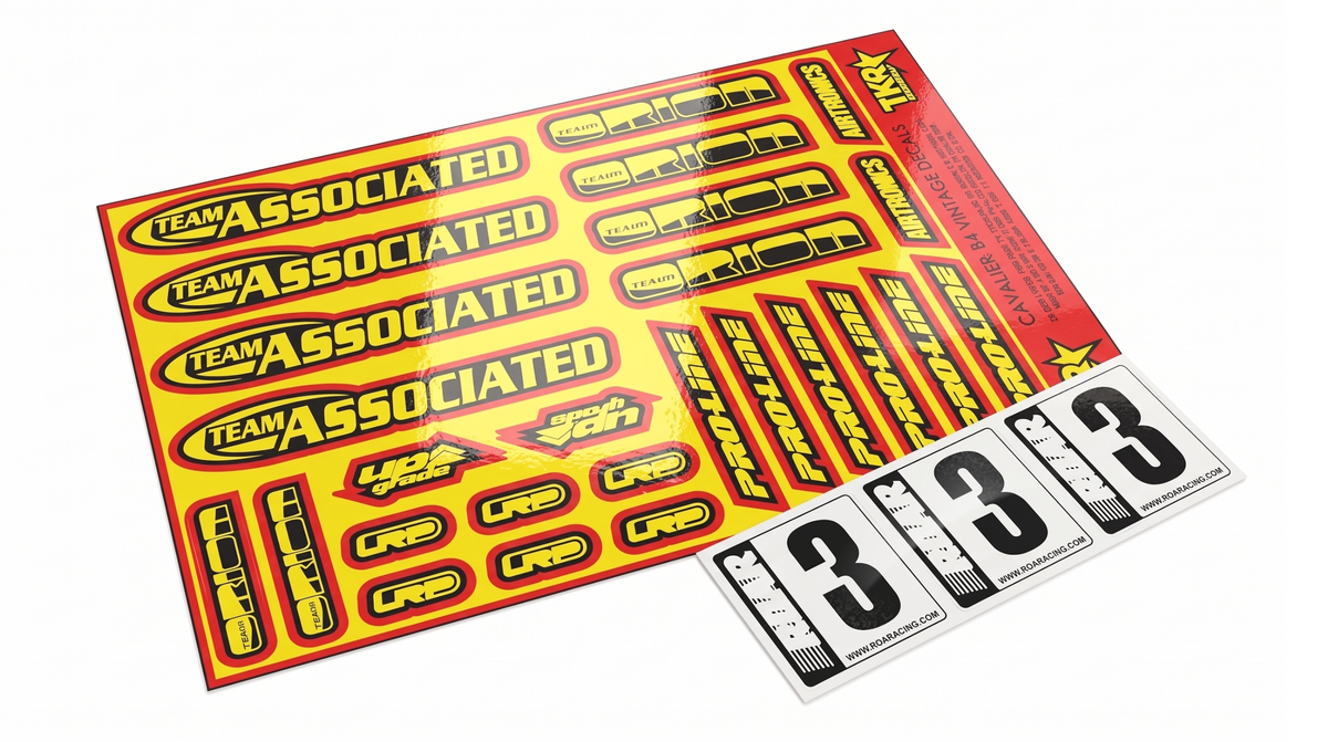 Ryan Cavalieri 2009 ROAR Championship Replica Decal Sheet – Team Associated B4