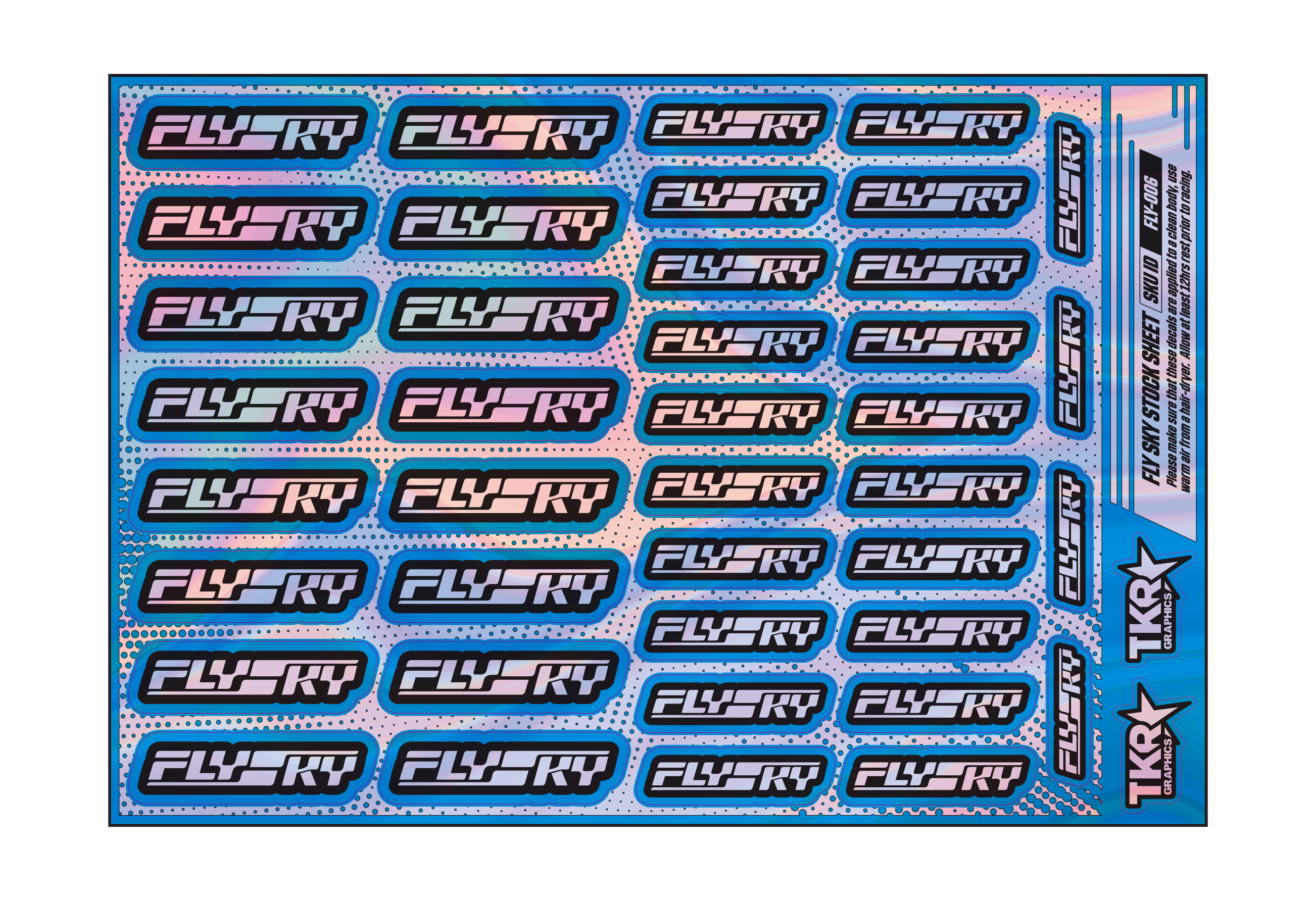 HOLOGRAPHIC FLYSKY A5 STOCK SHEET