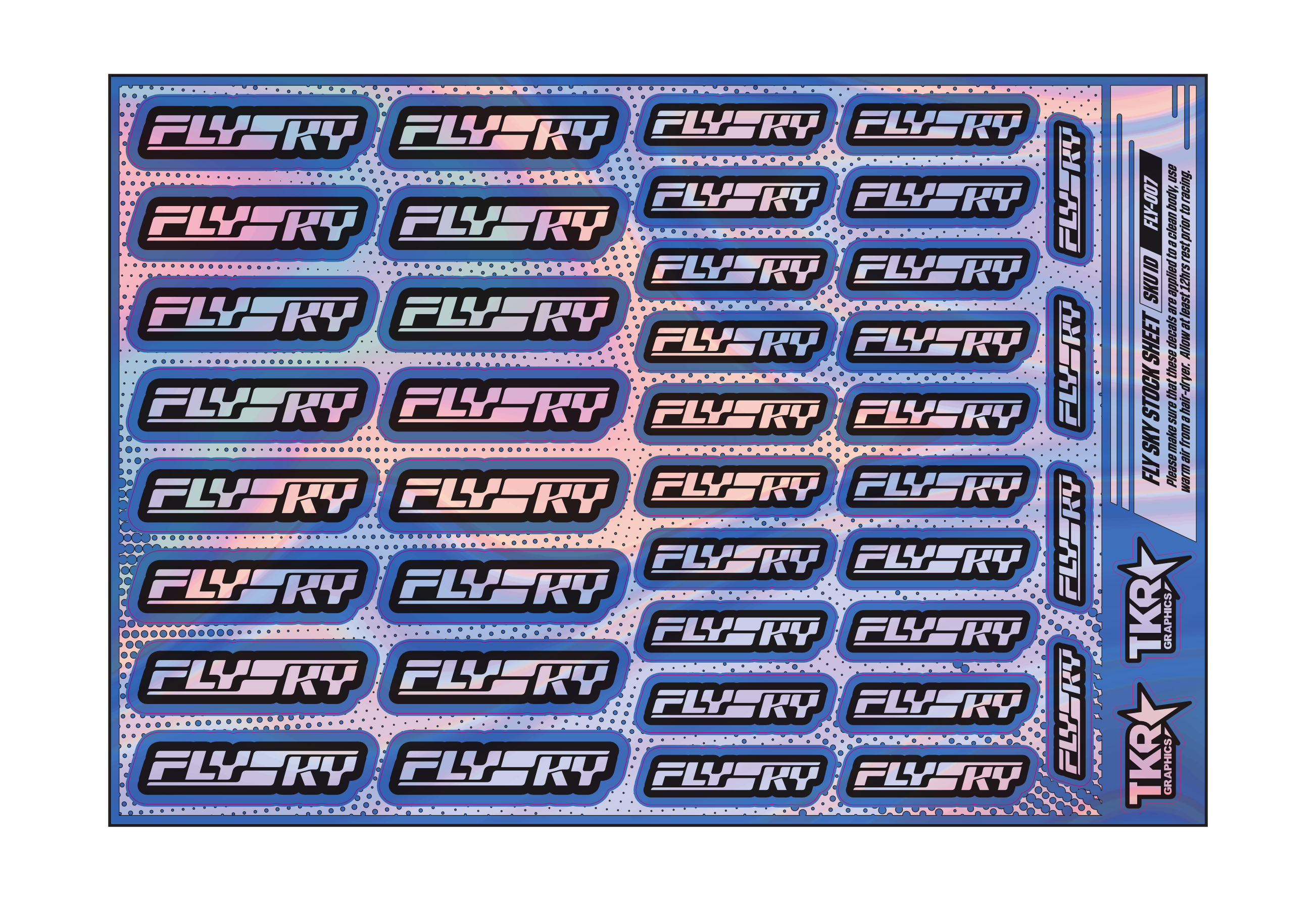 HOLOGRAPHIC FLYSKY A5 STOCK SHEET