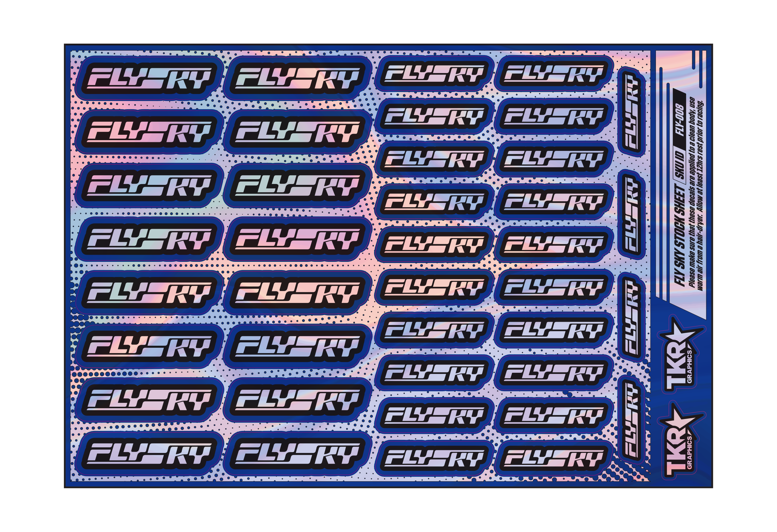 HOLOGRAPHIC FLYSKY A5 STOCK SHEET